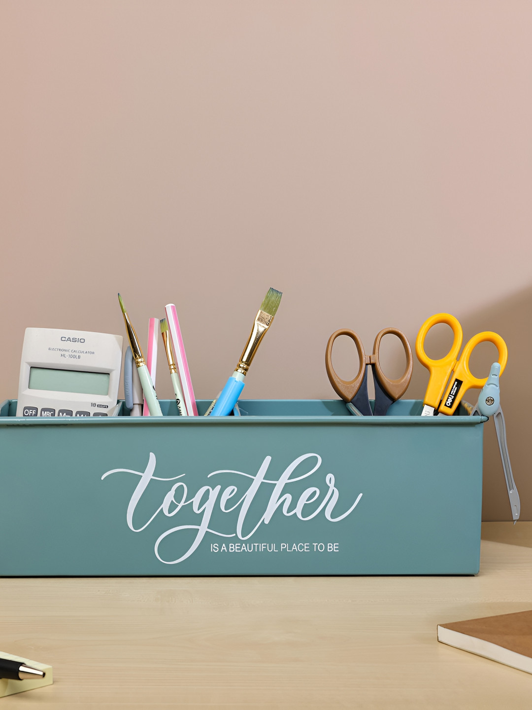 dudki Green Crack Resistant Desk Organiser Organisers With 4 Compartments