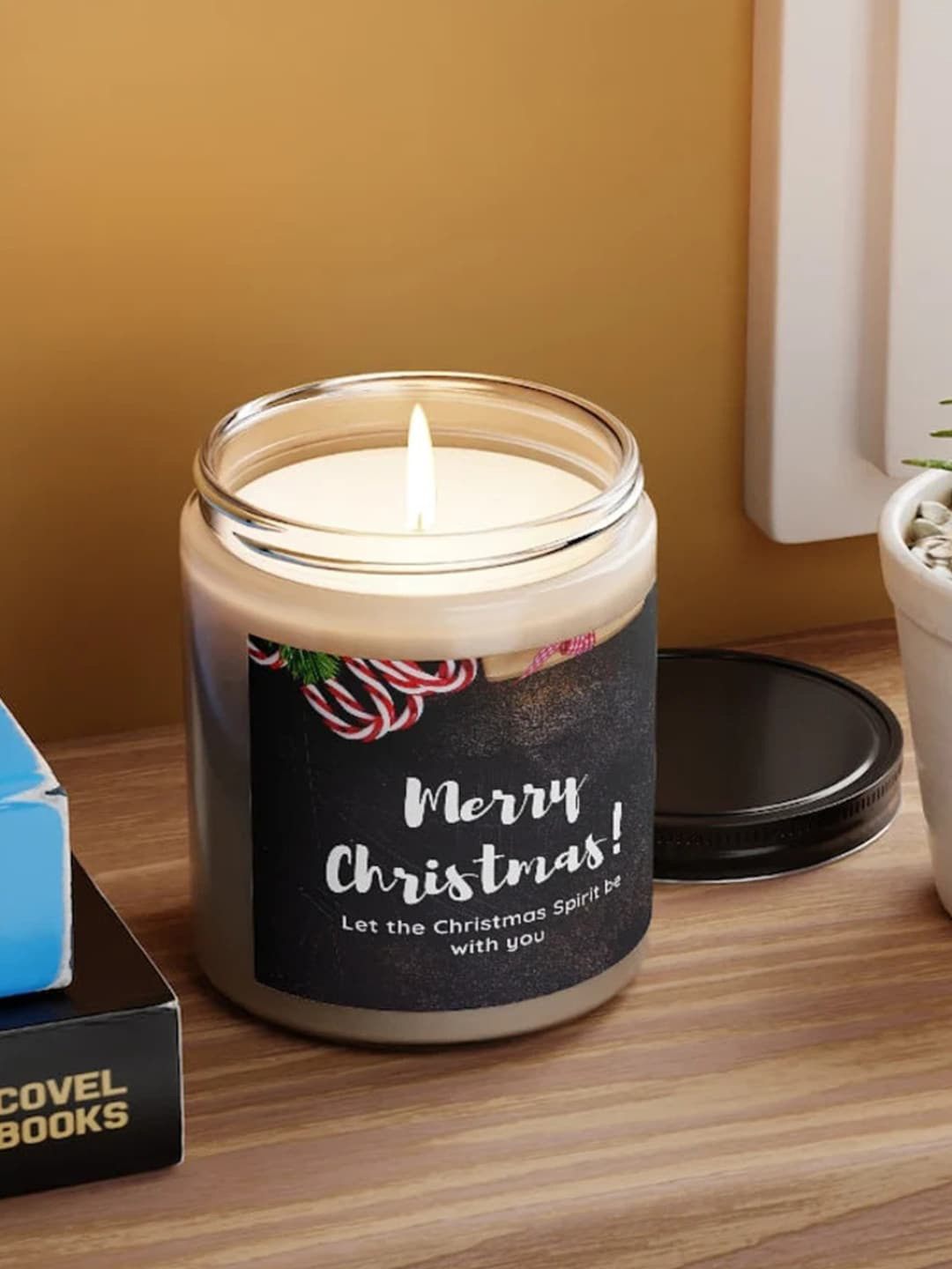 Aromatic Fables Midnight Magic Black Jasmine Conversational Christmas Jar Candles