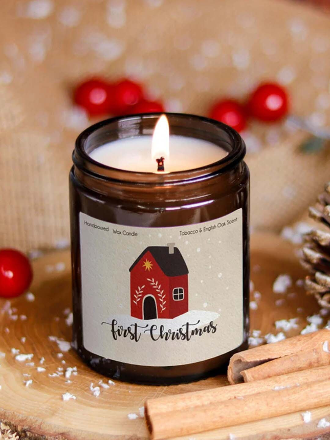 Aromatic Fables Sweet Celebration First Christmas Cupcake Solid Geometric Jar Candles