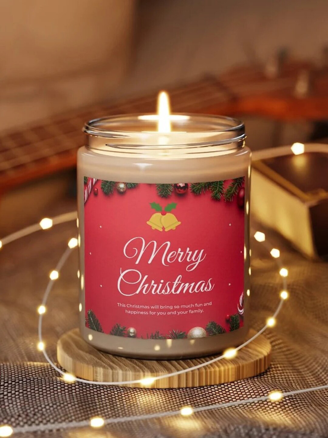 Aromatic Fables Holiday Red Christmas Festive Lavender Conversational Jar Candles