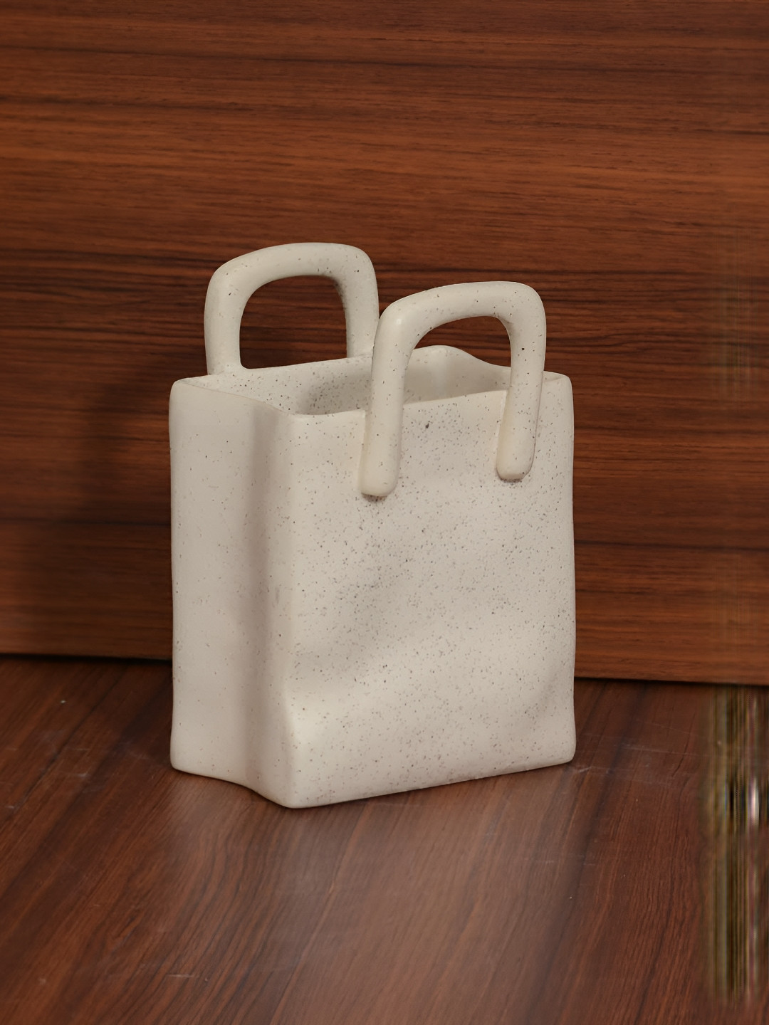 Caffeine White Matte Textured Ceramic Cutlery Holder