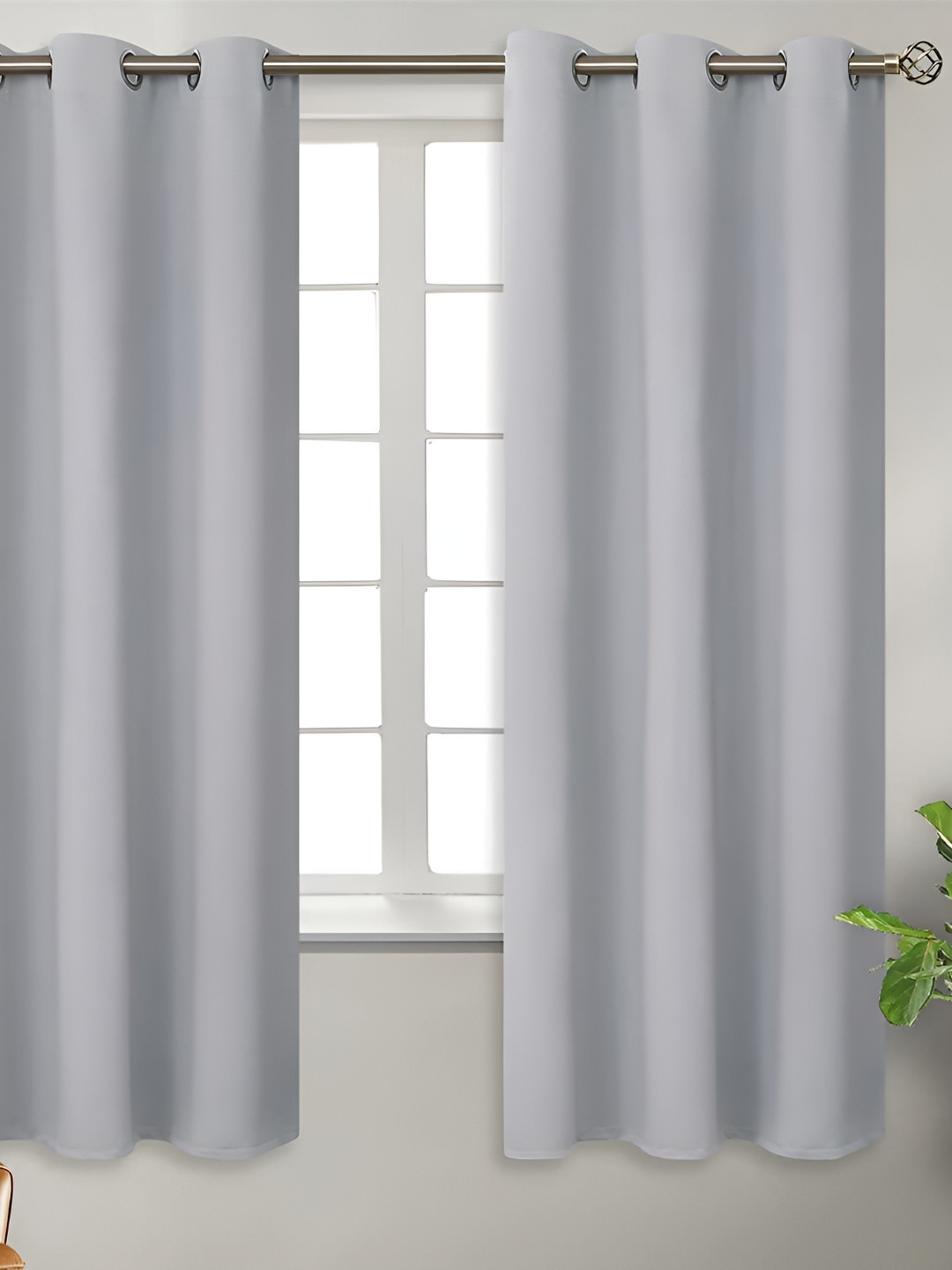 THE CONVERSION Grey Black Out Window Curtain