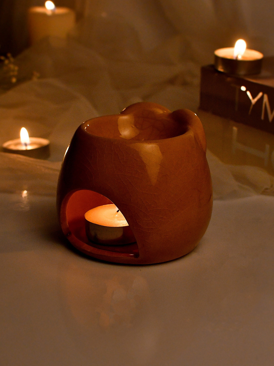 TAYHAA Orange Ceramic Owl Oil Diffusers