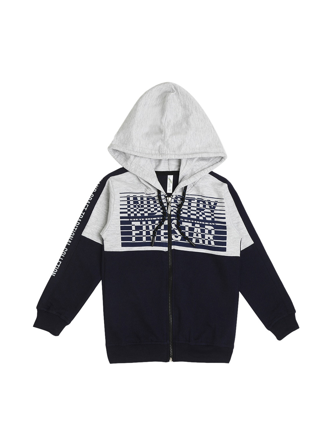 earth conscious Boys Colourblocked Fleece Front-Open Sweatshirt