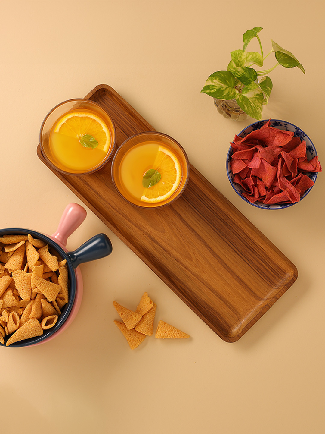 Utopia Choice Teakogram Brown Wooden Serving Tray