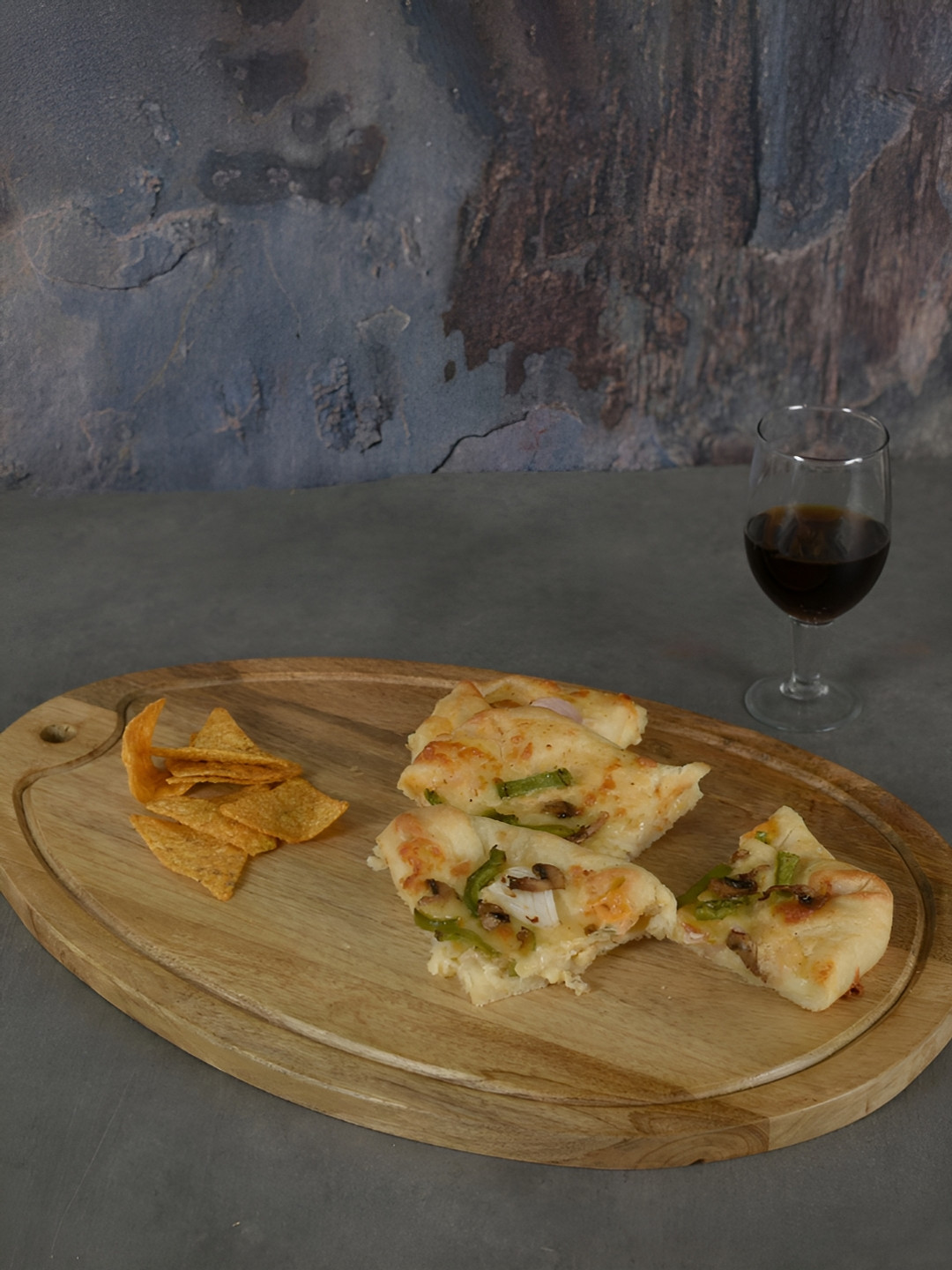 Manor House Brown Wooden Oval Grooved Food Platter