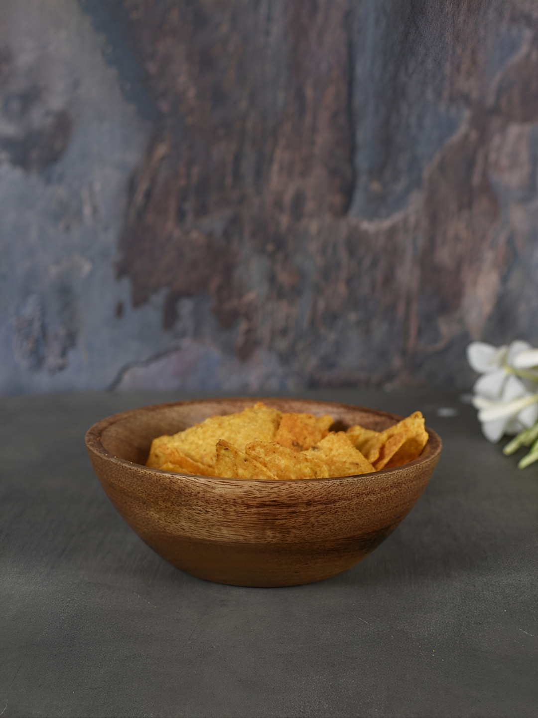 Manor House Aachman Brown Wooden Snack Serving Bowl