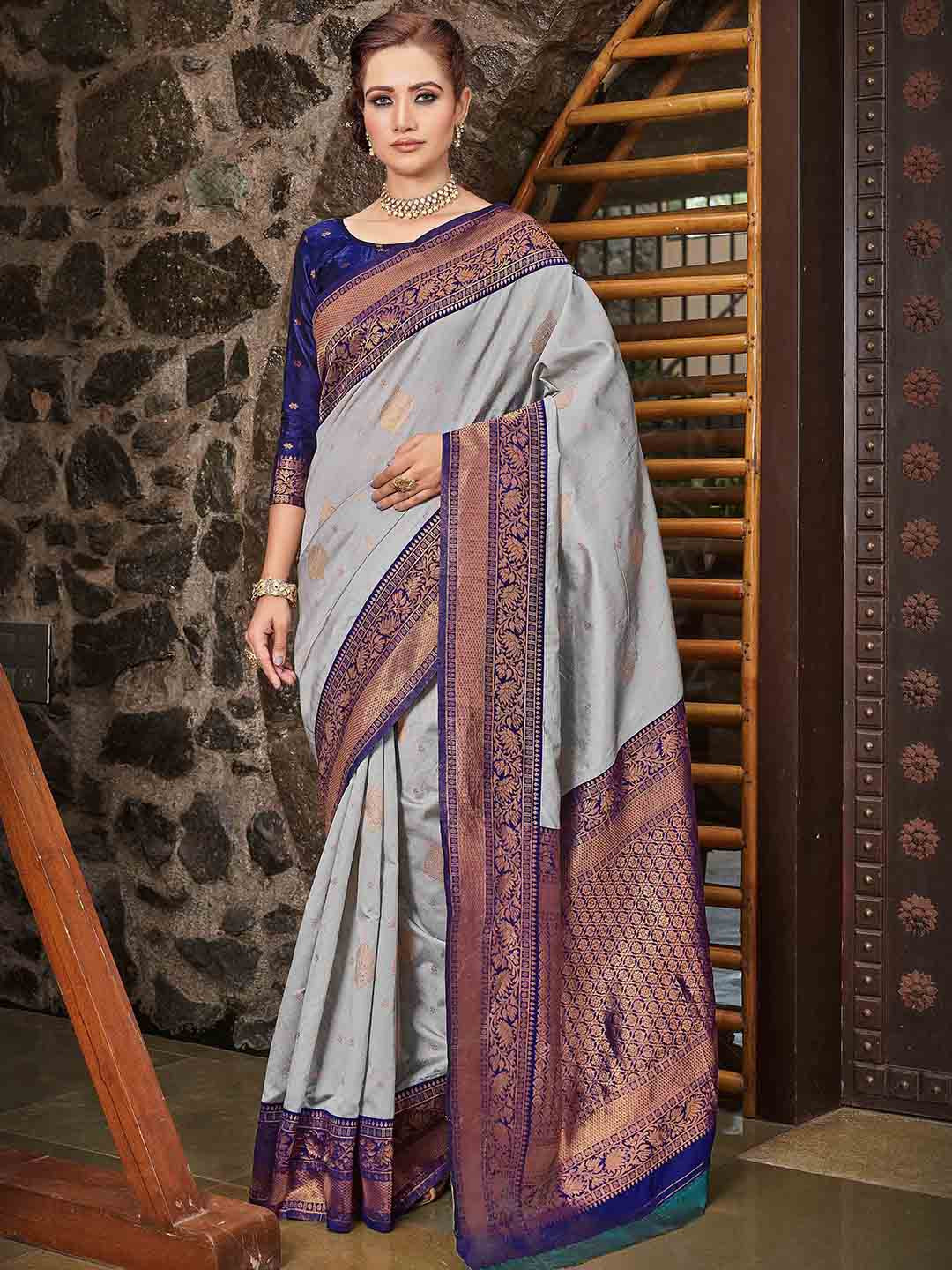 Ariya Prints Ethnic Motifs Woven Design Zari Kanjeevaram Saree