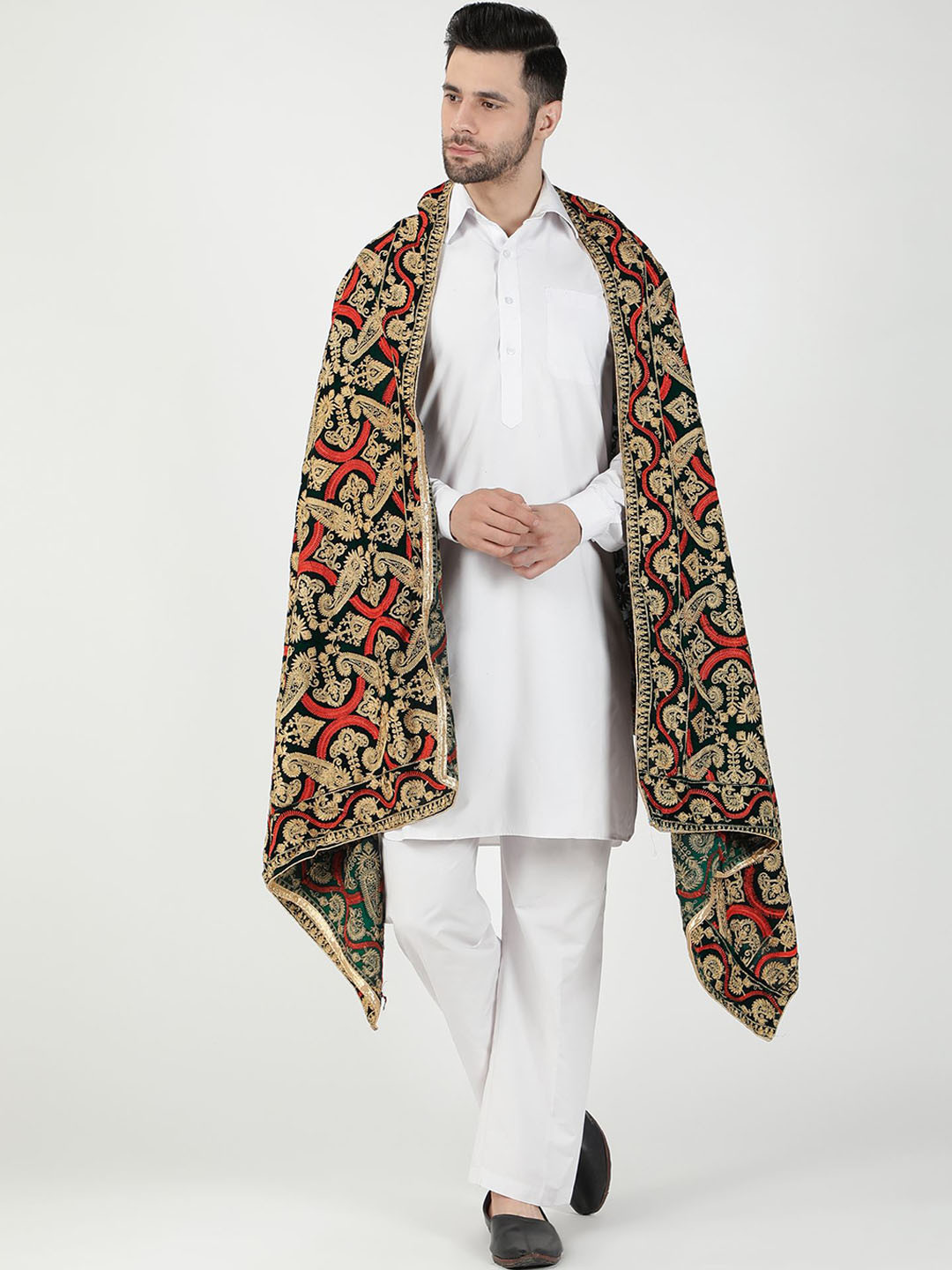 Moda Chales Pure Velvet Embroidered Shawl