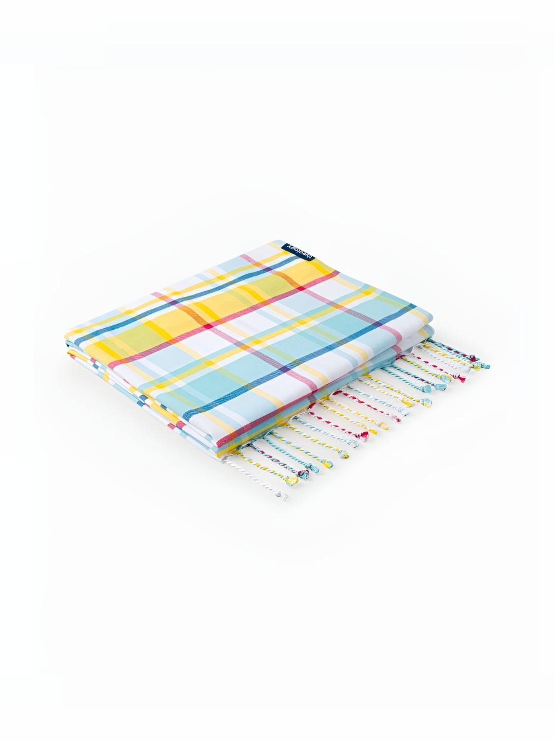 Liveology Blue & Yellow Striped Bamboo 200 GSM Bath Towel