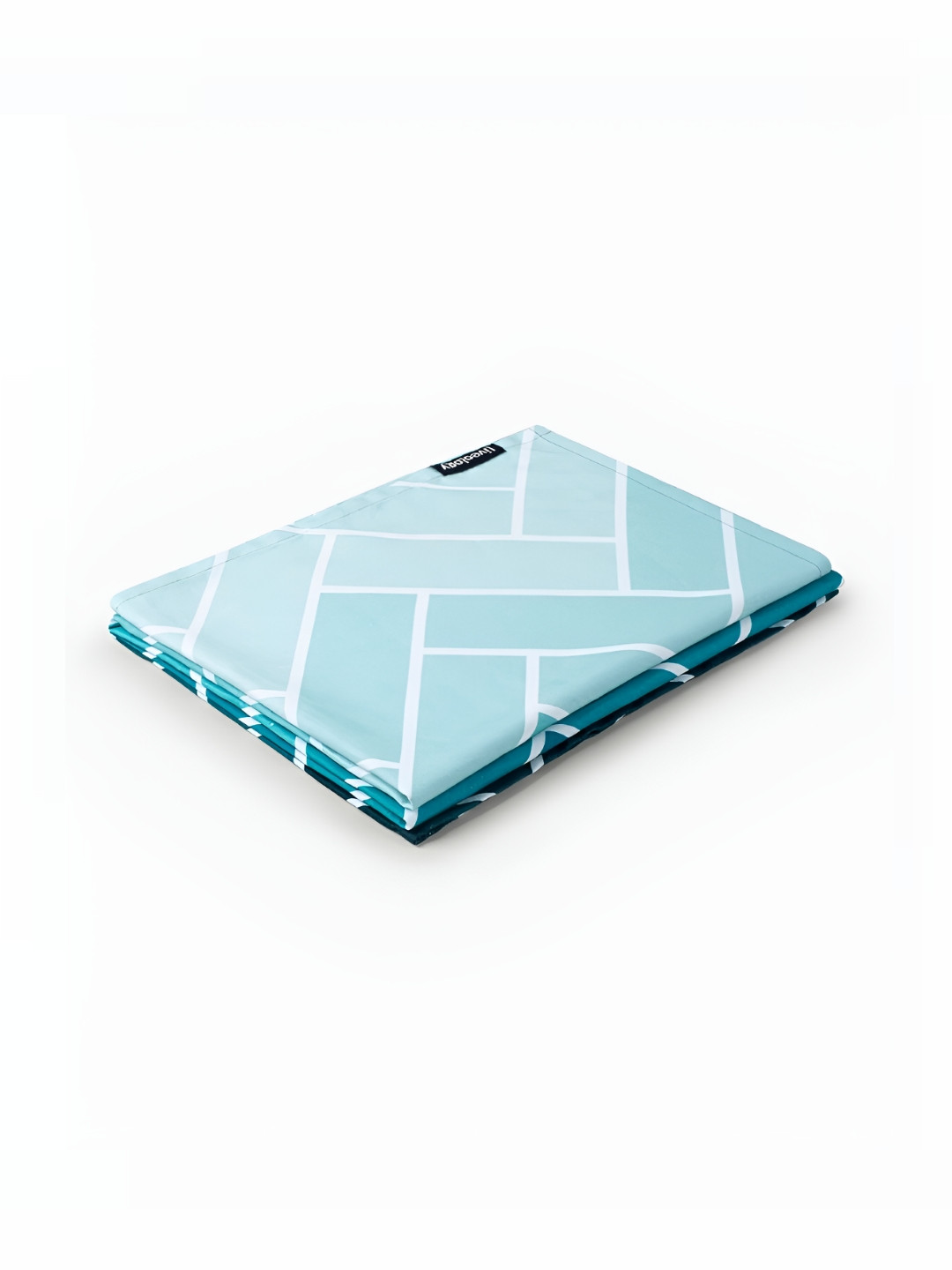 Liveology Blue Texture Herringbone Aqua Cotton 200 GSM Beach Towel