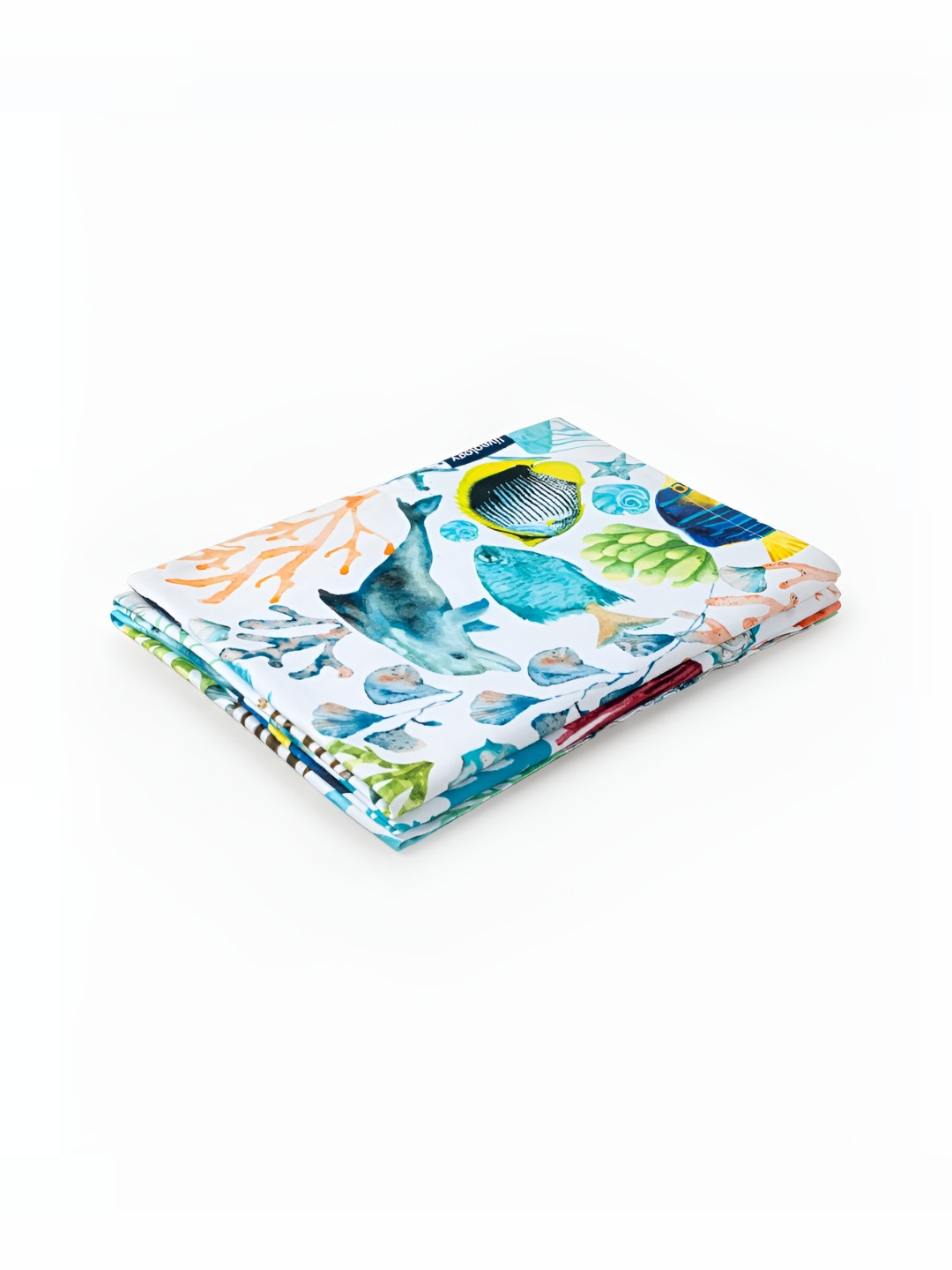 Liveology Blue White Texture Atlantis Printed Cotton 200 GSM Beach Towel