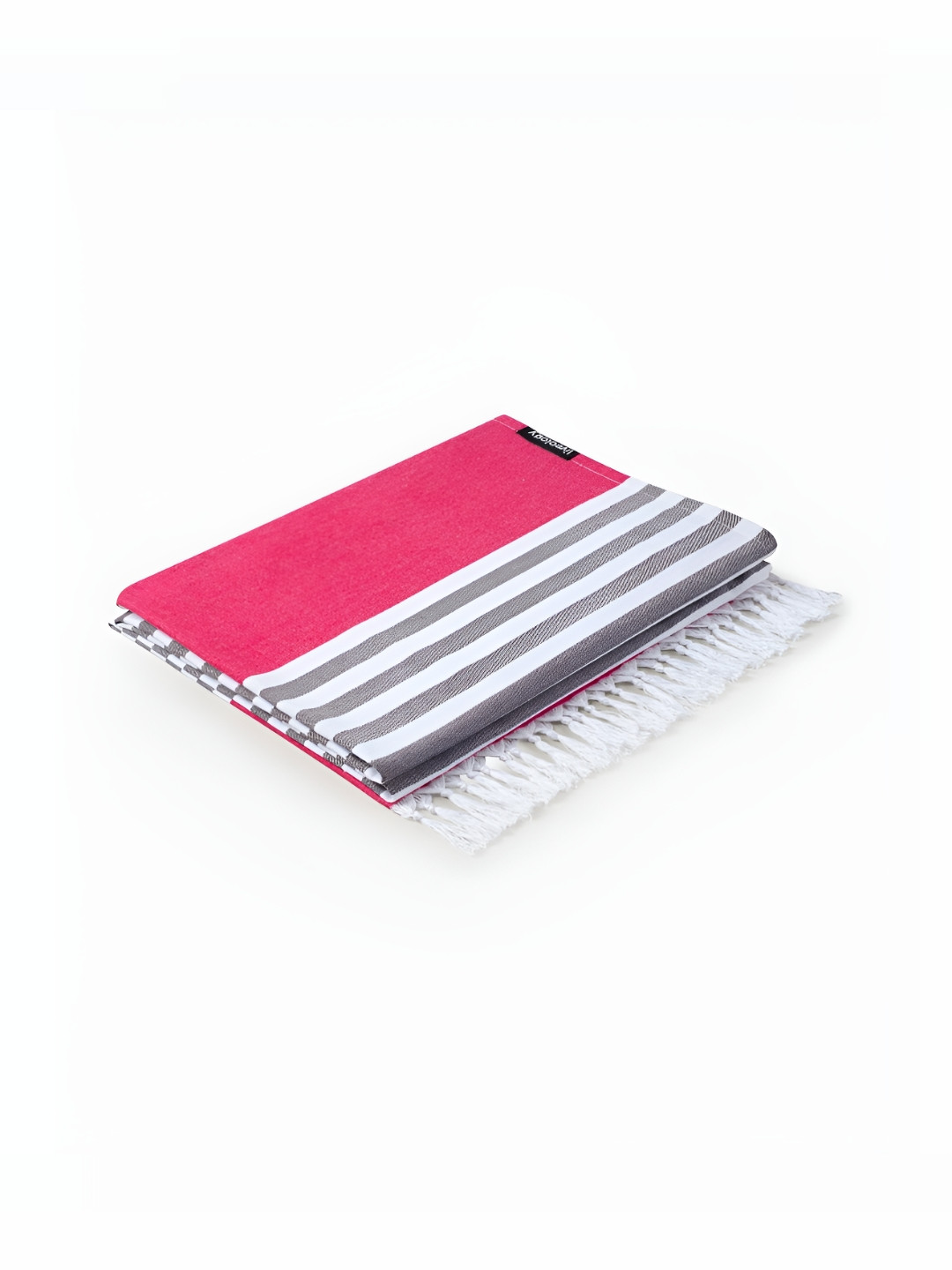 Liveology Pink Grey Texture Tula Stripe Printed Bamboo cotton 200 GSM Bath Towel