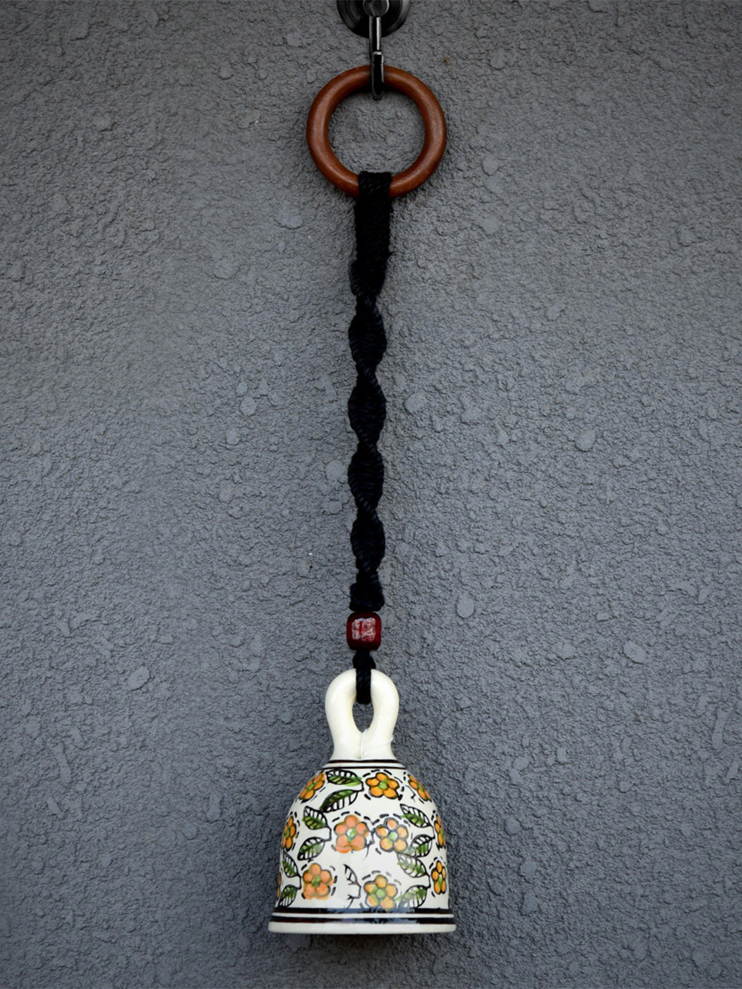 Gathari Gathari Macrame Ceramic Glossy Hanging Hall Wall Hangings-16.9In