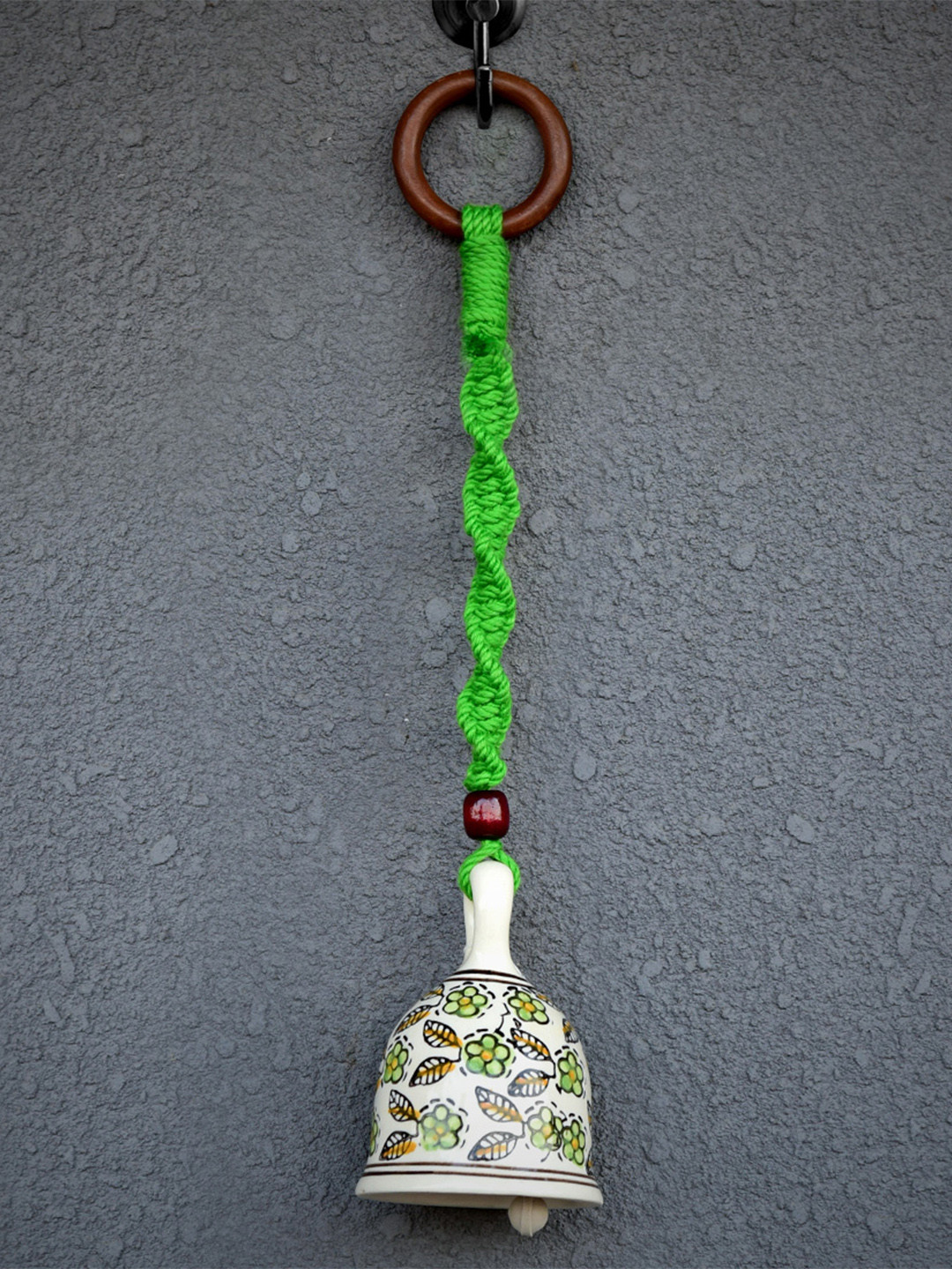 Gathari Ceramic Macrame Glossy Hanging Hall Wall Hangings-16.9In