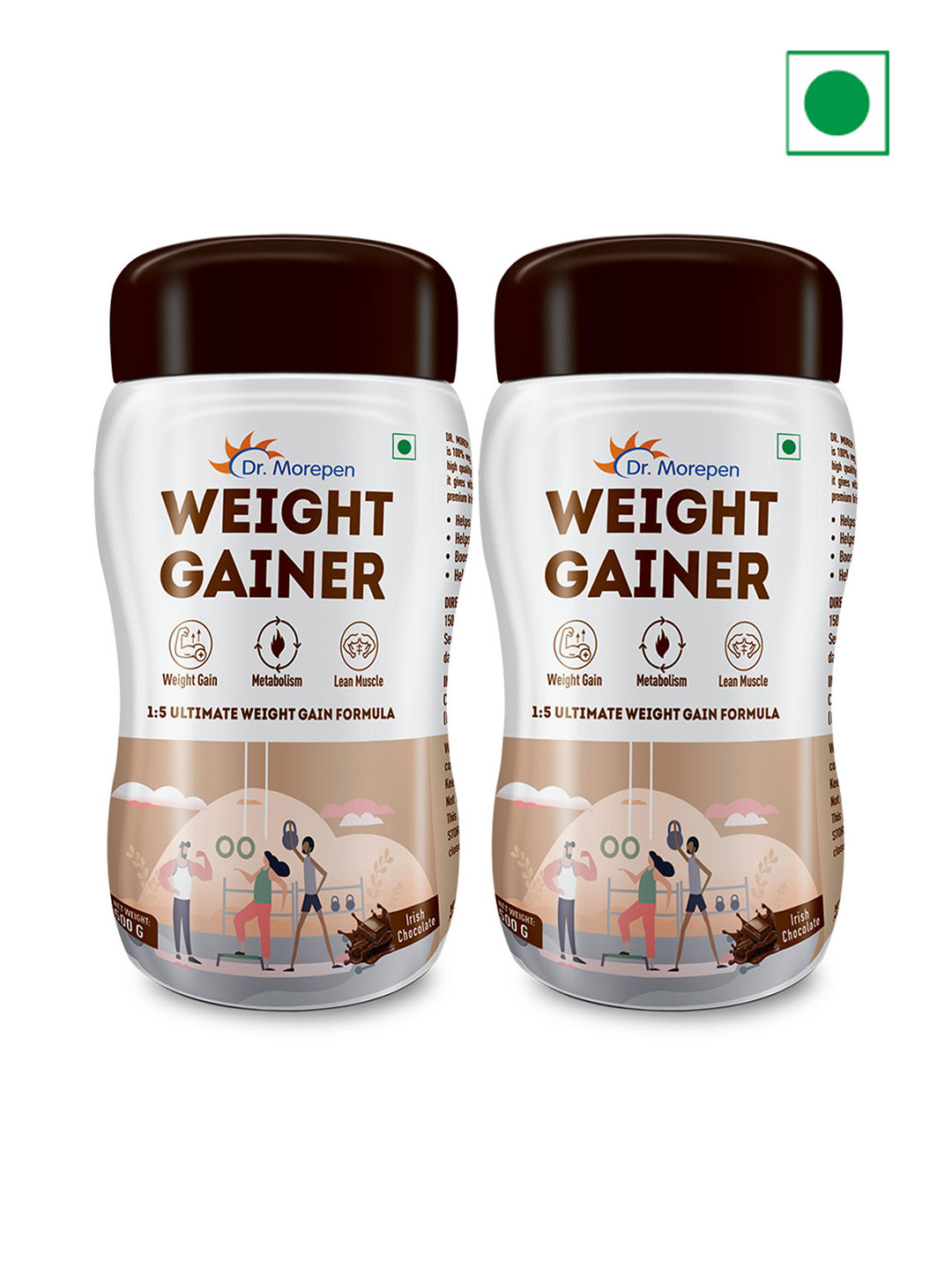 Dr. Morepen Set of 2 Weight Gainer - 500 gm Each