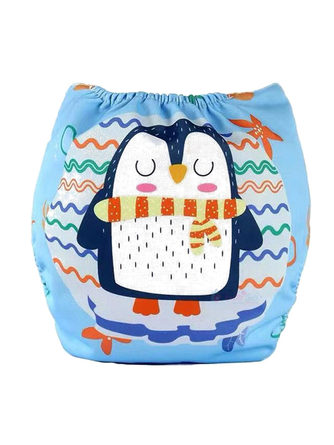 Butterthief Kids Soft & Lightweight Penguin Printed Reusable Cloth Diaper