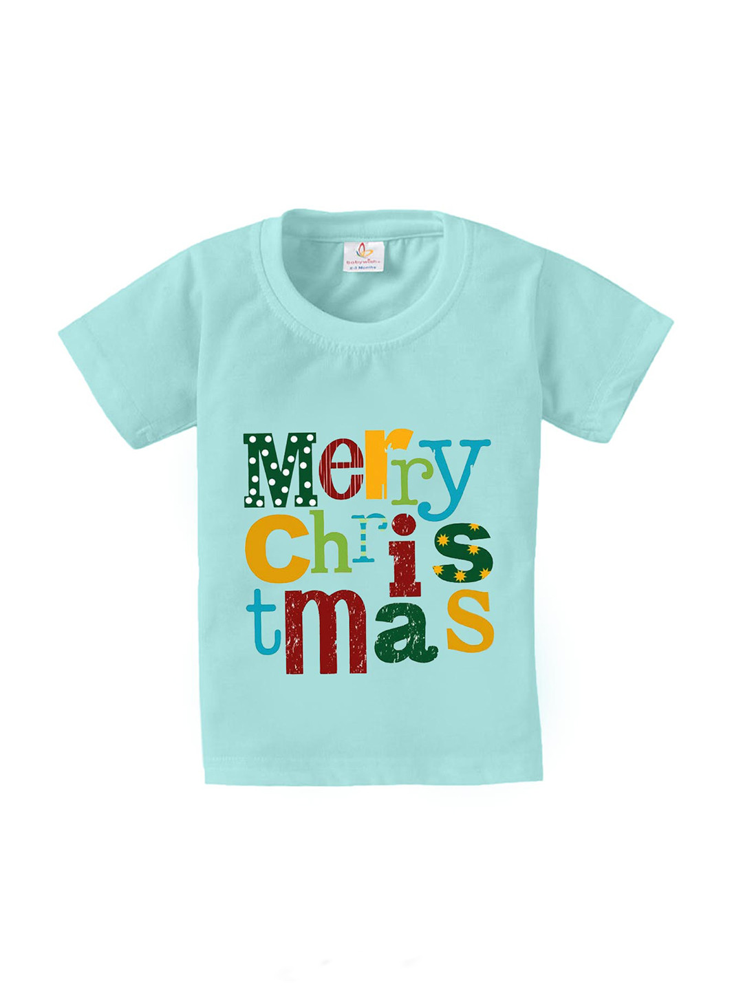Babywish Kids Merry Christmas Printed Cotton T-shirt