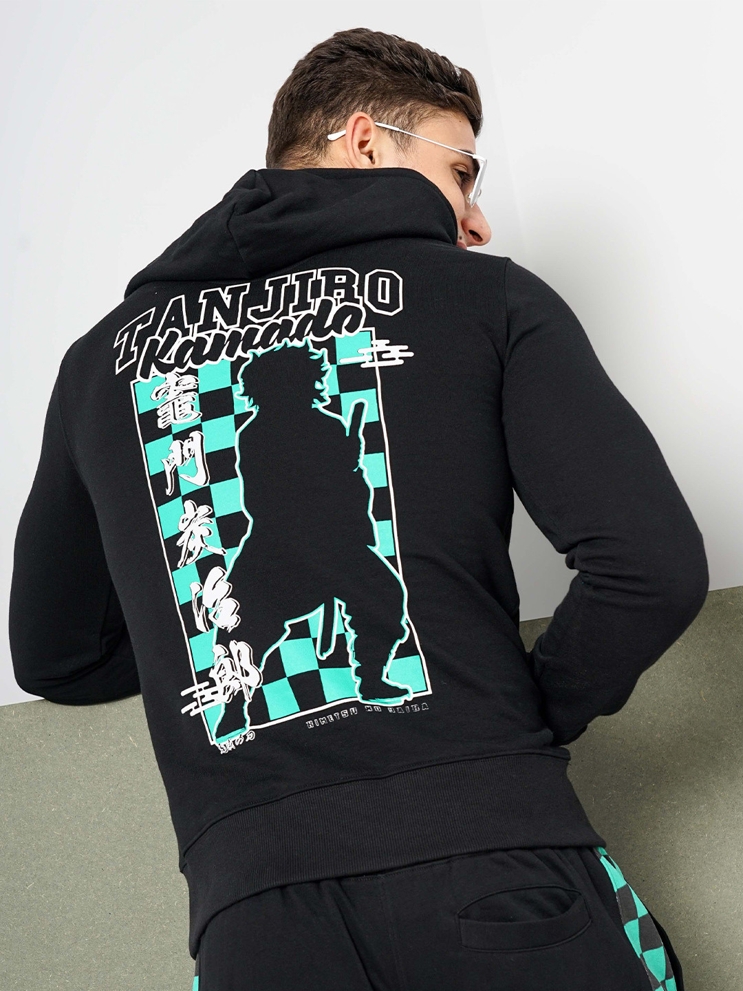 Celio Demon Slayer Printed Hooded Cotton Pullover