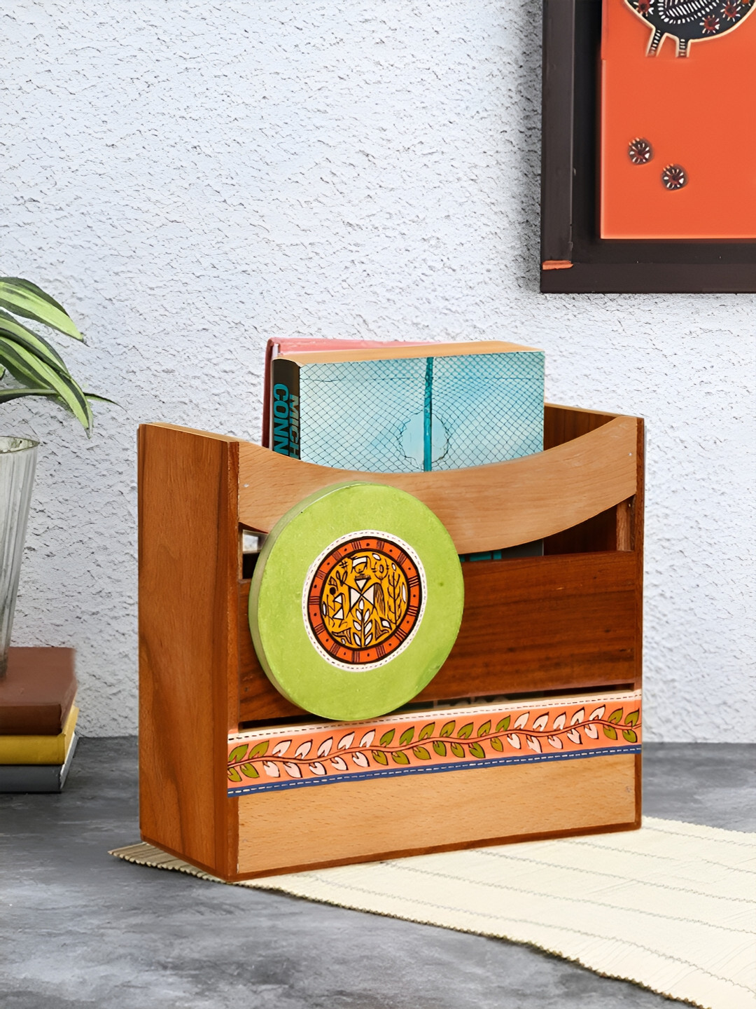 Shilpkara Brown Reusable Magazine Organiser