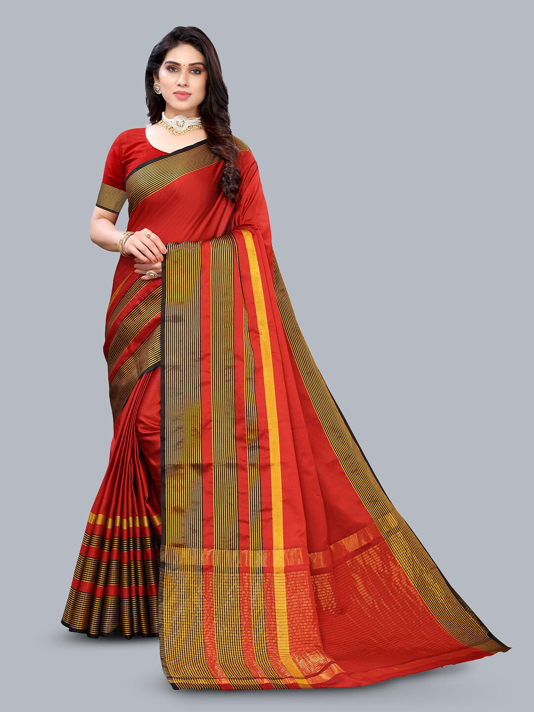 vj fashion Silk Cotton Saree