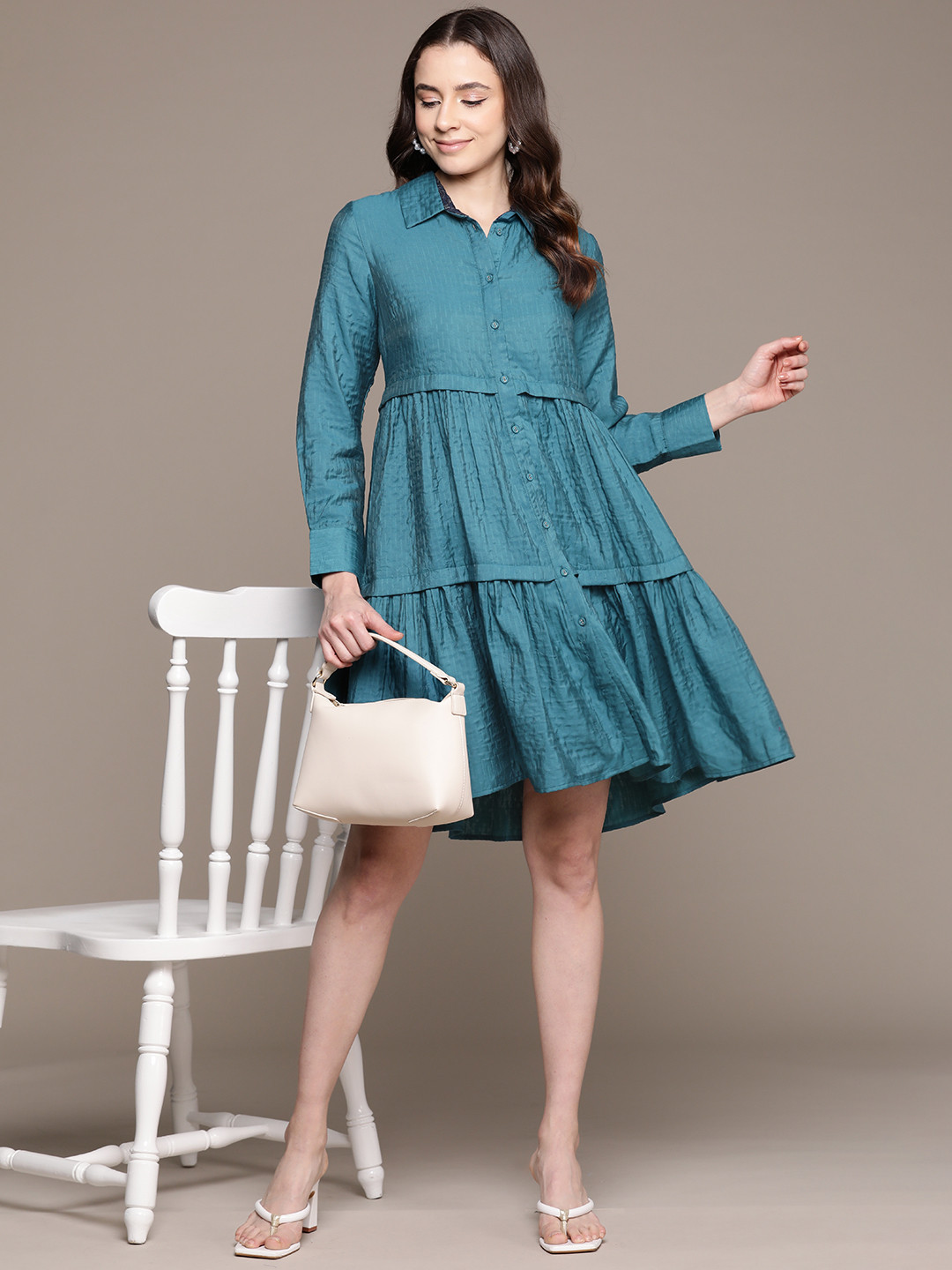 Ritu Kumar Tiered Shirt Dress
