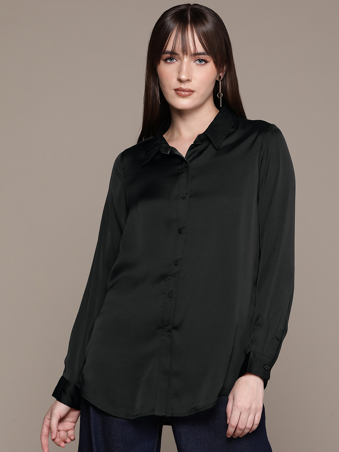 Ritu Kumar Women Solid Relaxed Opaque Casual Shirt
