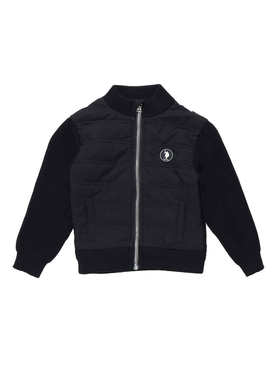 U.S. Polo Assn. Kids Boys Mock Collar Pure Cotton Padded Jacket