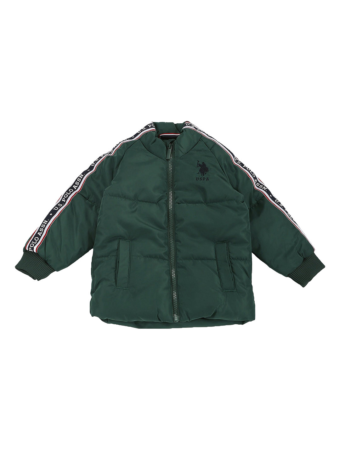 U.S. Polo Assn. Kids Boys Brand Tape Puffer Jacket