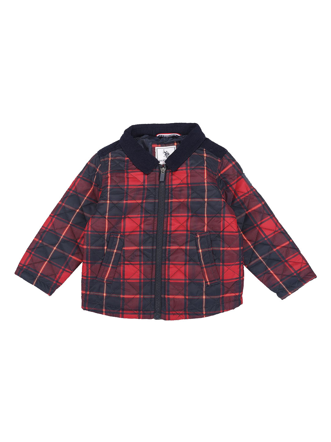 U.S. Polo Assn. Kids Boys Checked Quilted Jacket