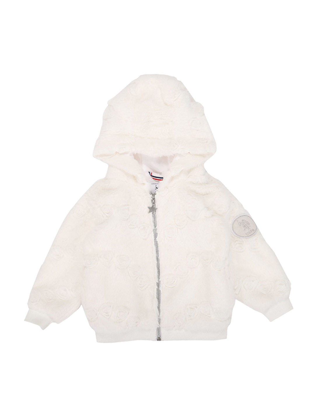 U.S. Polo Assn. Kids Girls Self Design Hooded Bomber Jacket