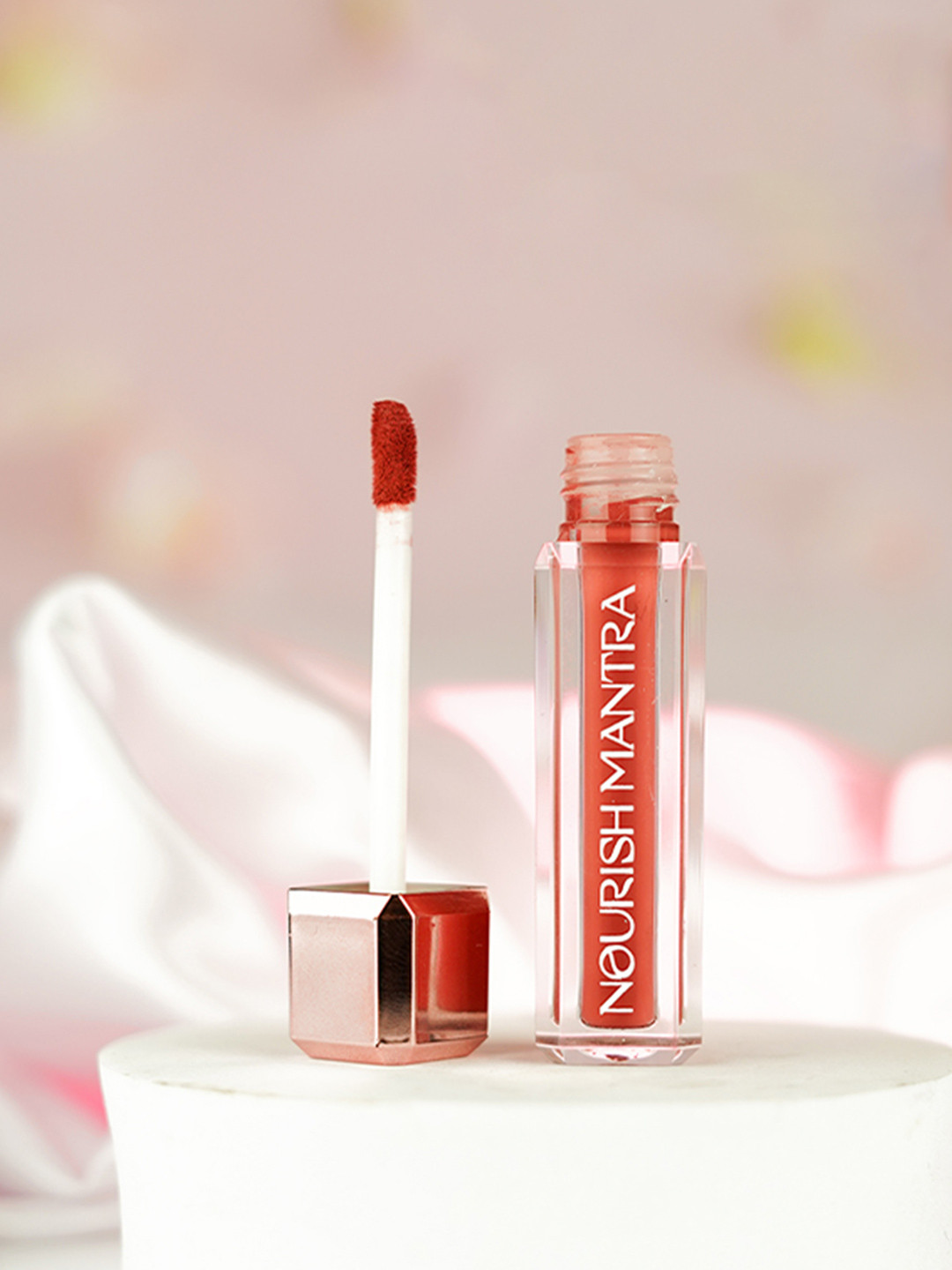 Nourish Mantra Creamy Matte Liquid Lipstick With SPF - 3.5ml - Masoom Pink