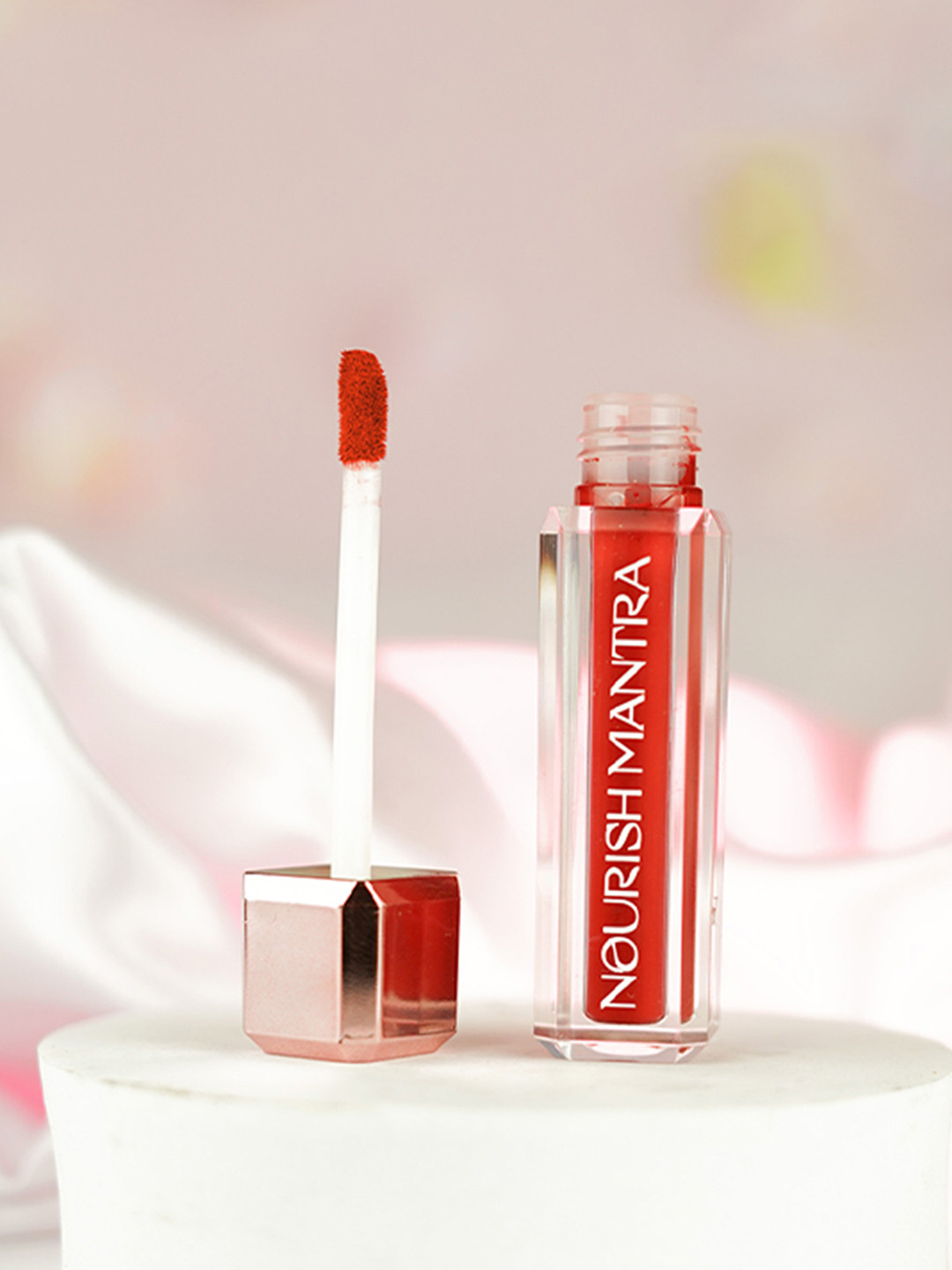 Nourish Mantra Creamy Matte Liquid Lipstick With SPF - 3.5ml -Khilkhilata Coral