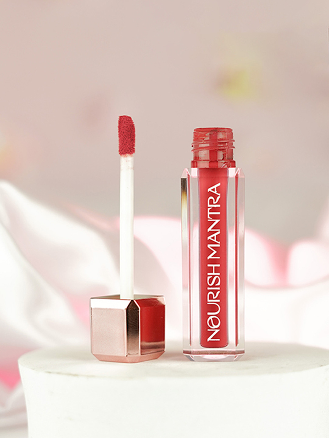 Nourish Mantra Creamy Matte Liquid Lipstick With SPF - 3.5ml - Jashn-E-Gulab