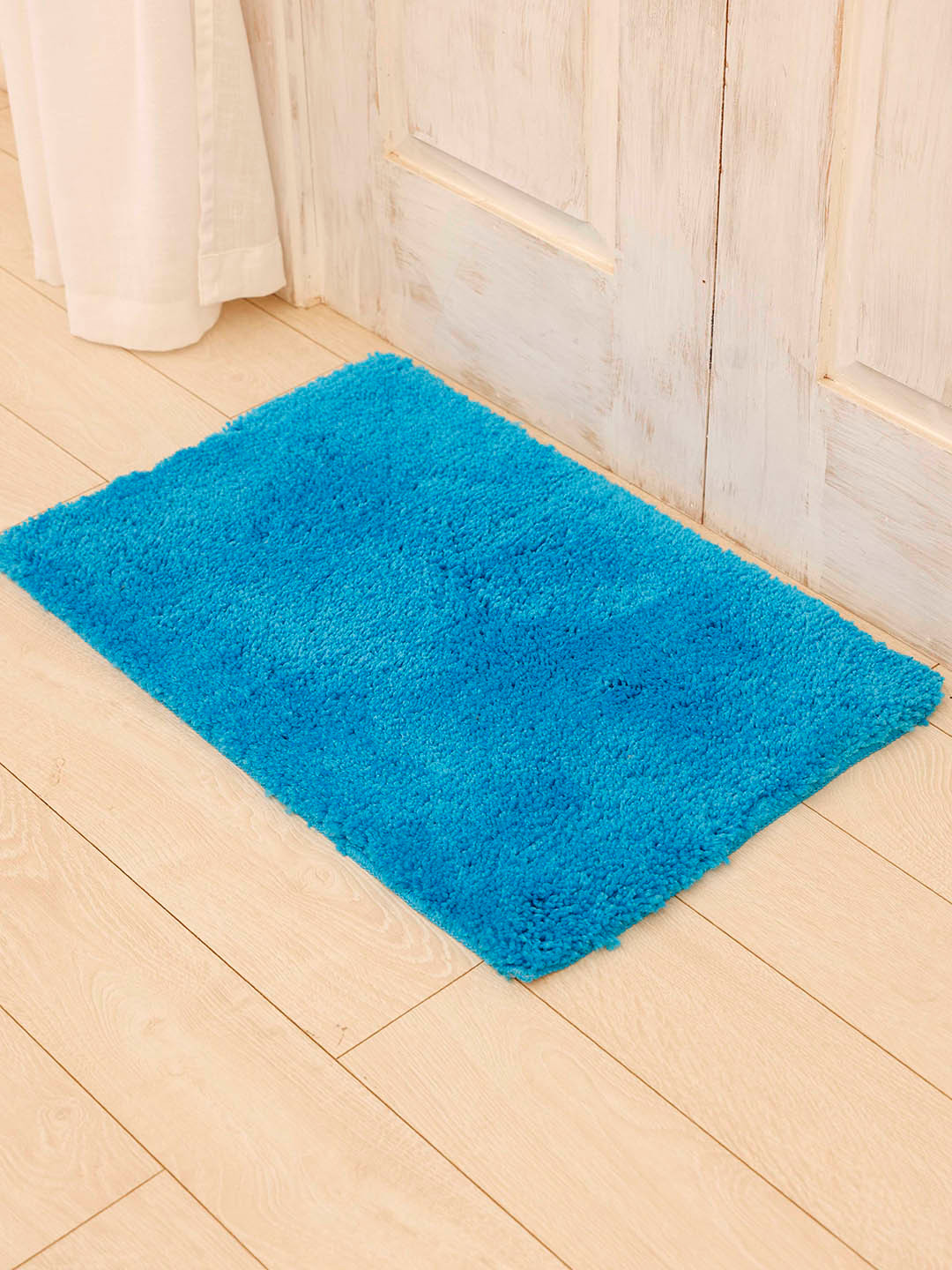 Ariana Blue Rectangular 1600 GSM Microfibre Anti Skid Bath Rug