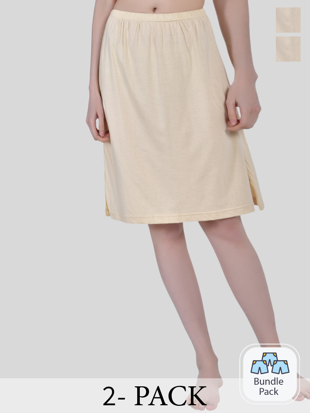 Aimly Pack Of 2 Cotton Skirt Slips