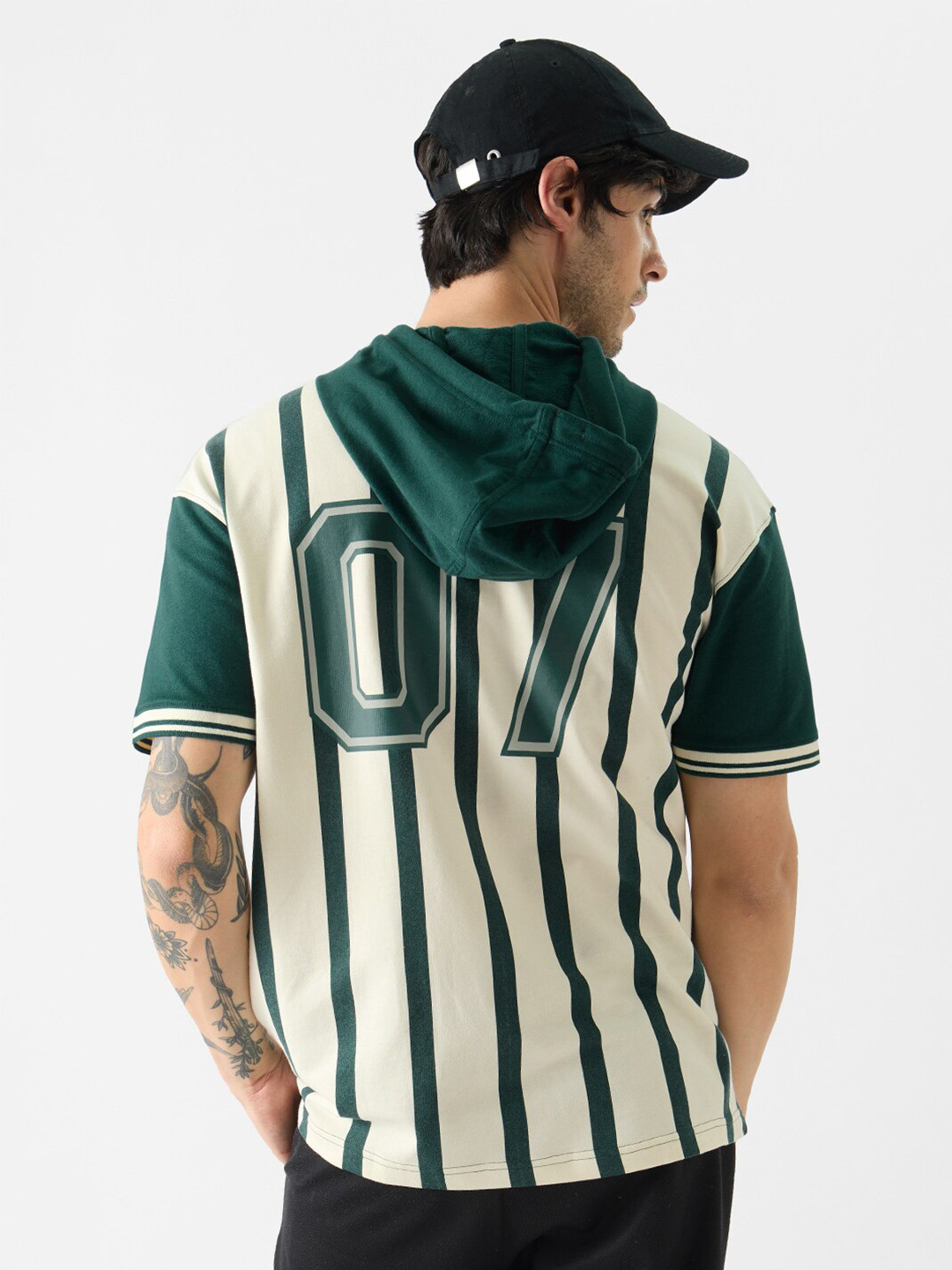 The Souled Store Official Men Harry Potter: Slytherin Multicolor Oversized Fit T-Shirt