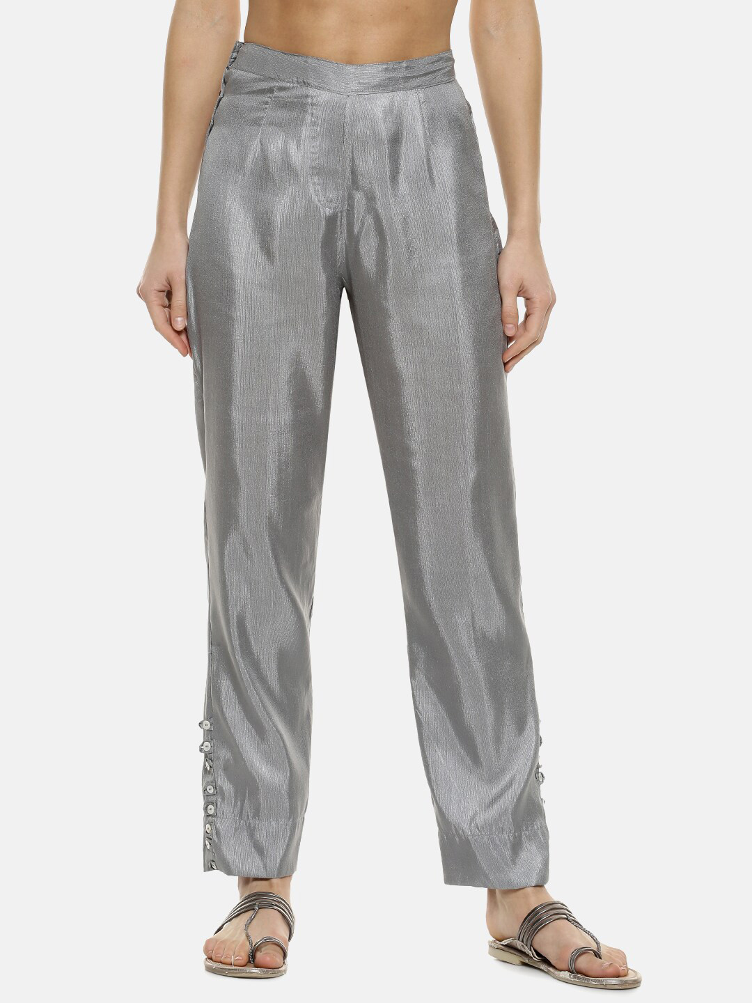 Instafab Women Straight Fit Mid Rise Trousers