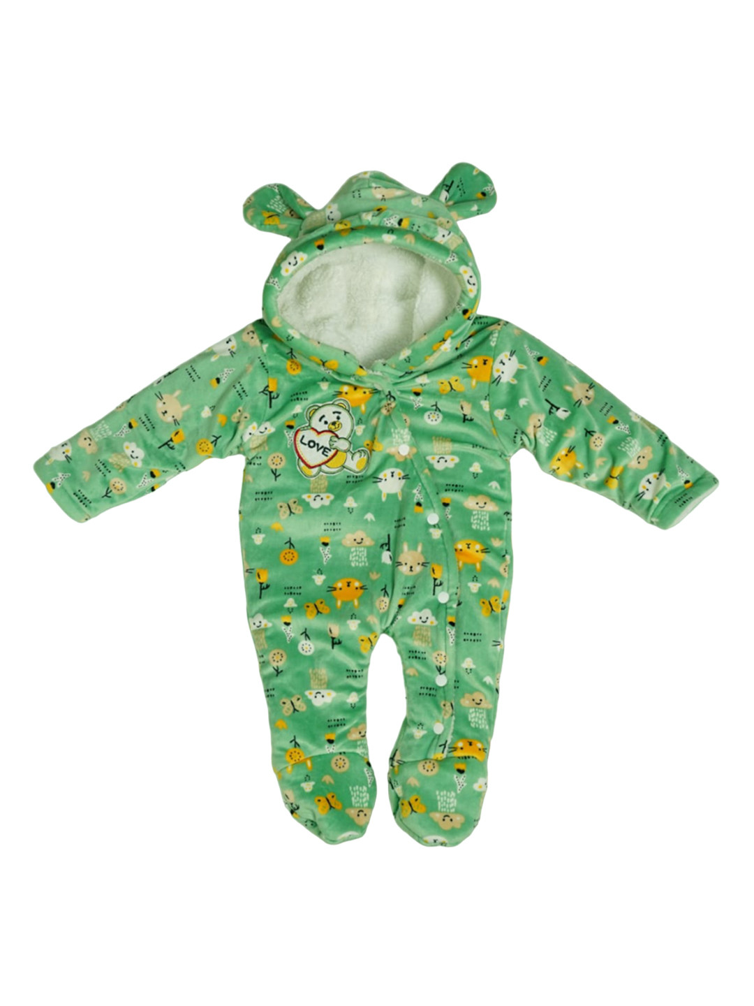 BAESD Infants Printed Cotton Hooded Sleepsuits