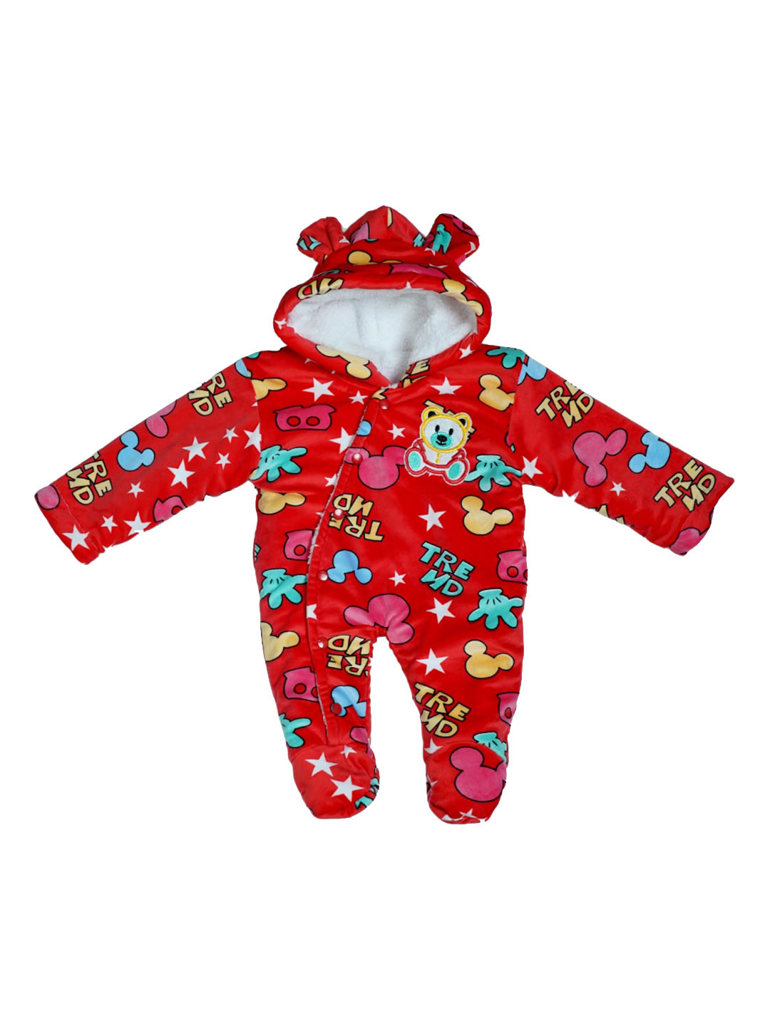 BAESD Infants Printed Hooded Cotton Sleepsuit