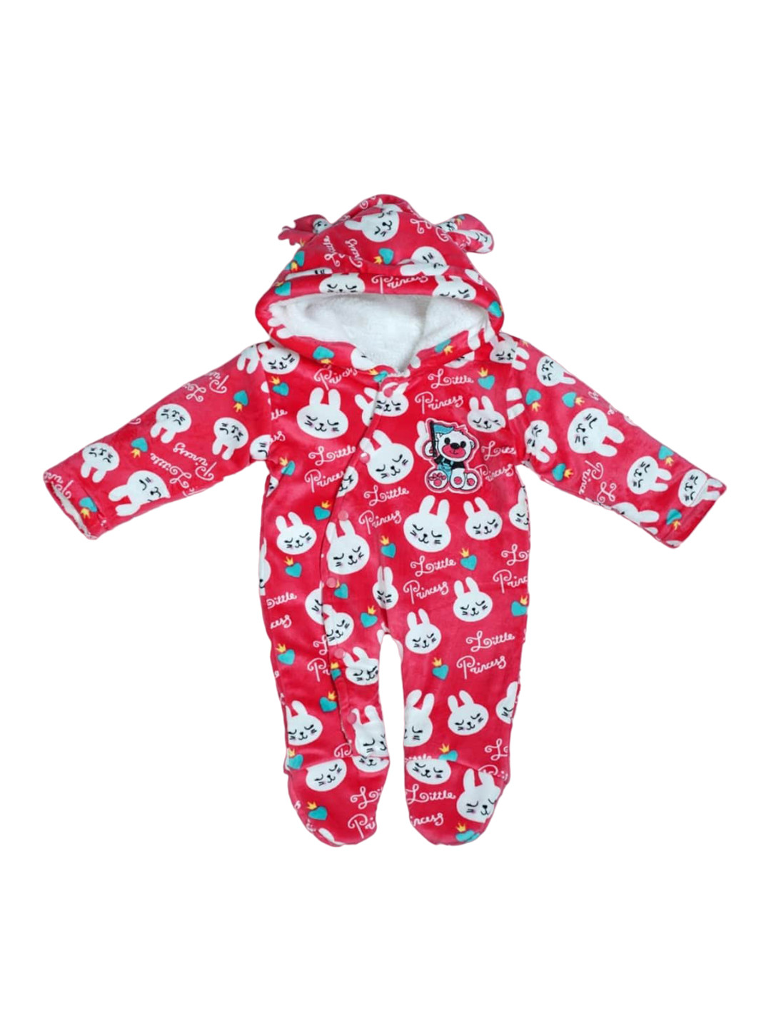BAESD Infants Printed Cotton Hooded Sleepsuit