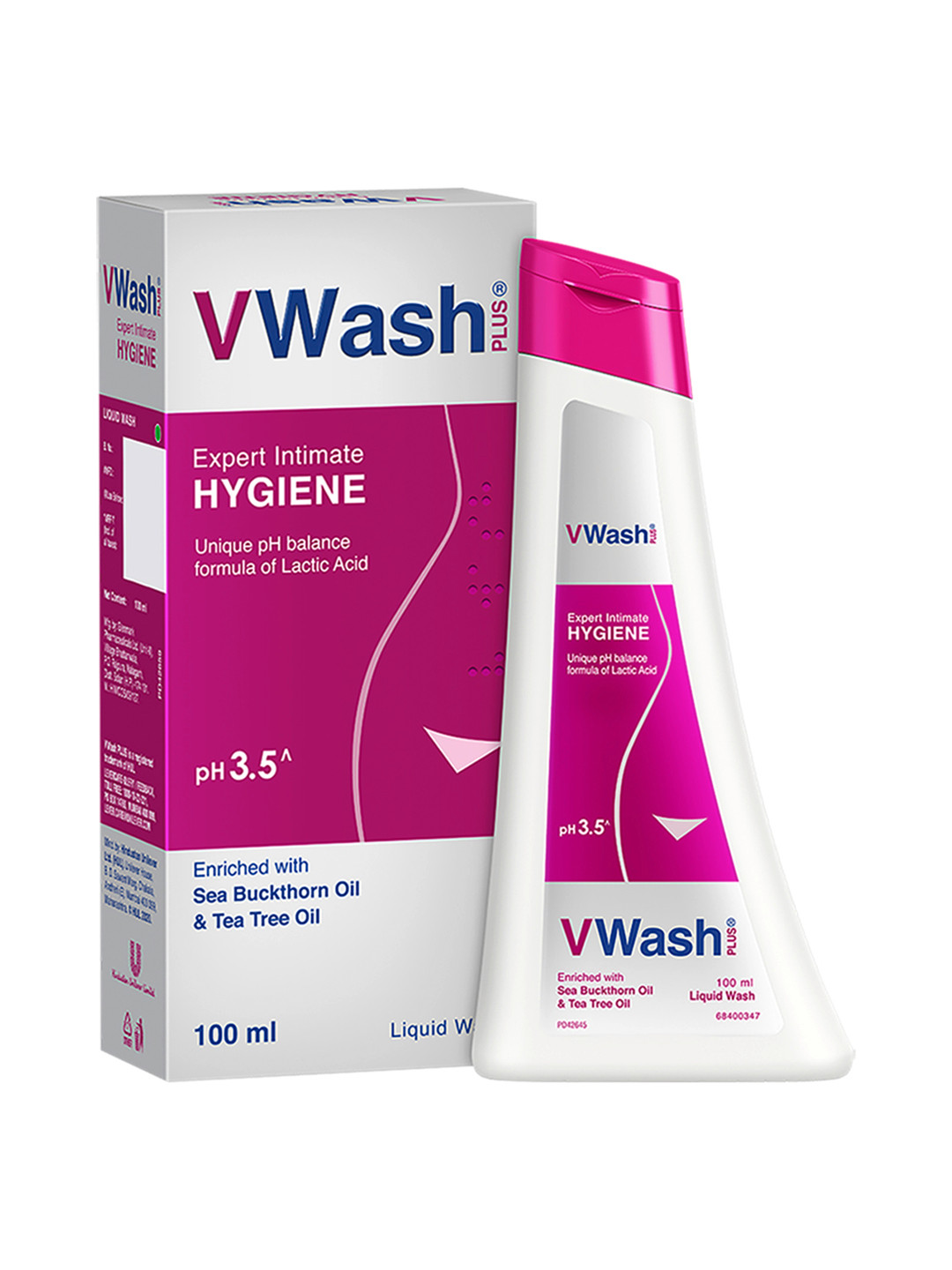 VWash Plus Expert Intimate Hygiene Liquid Wash with Sea Buckthorn Oil - 100ml