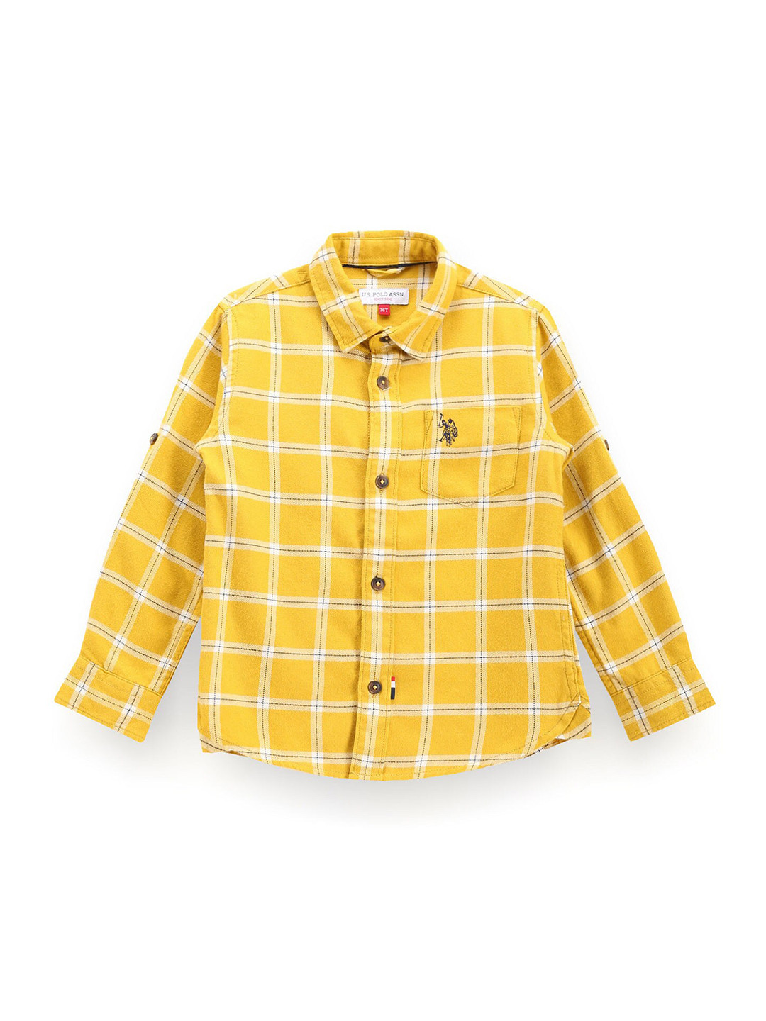U.S. Polo Assn. Kids Boys Classic Fit Tartan Checked Twill Casual Shirt