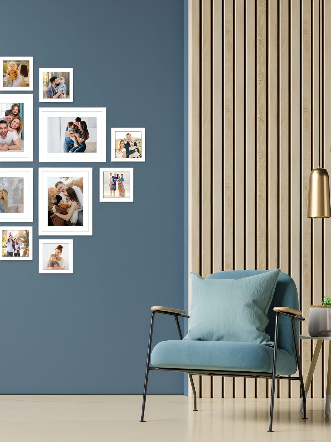 Stuthi Arts White 12 Pieces Wood Wall Photo Frames