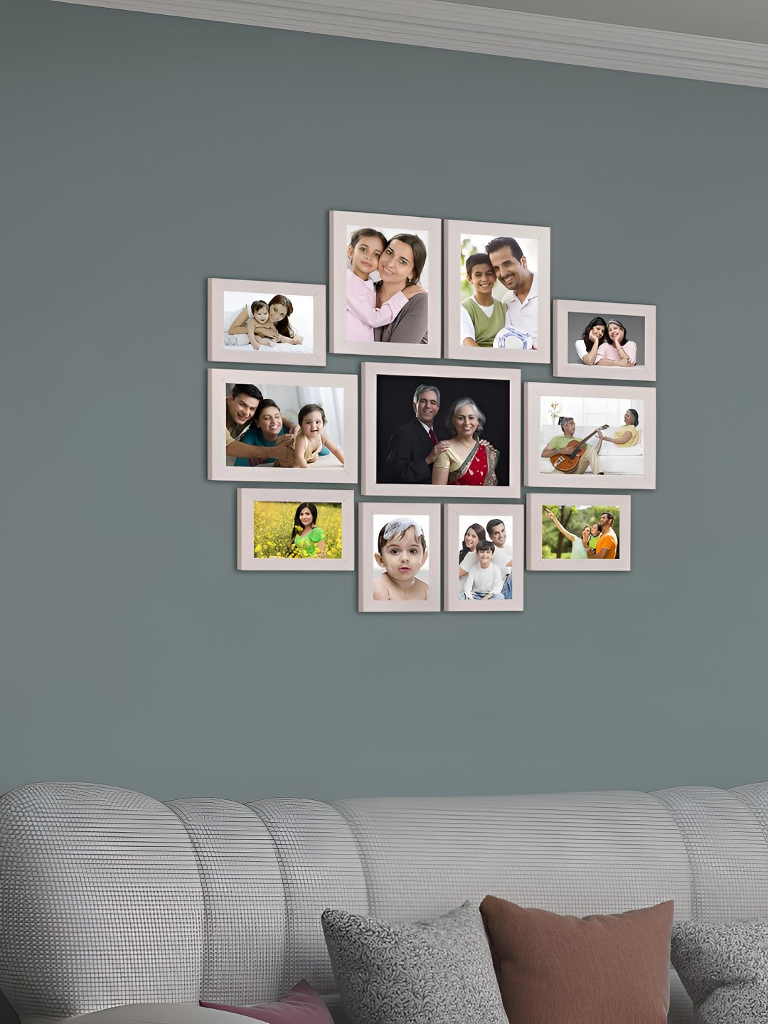 Stuthi Arts White 11 Pieces Wood Wall Photo Frames