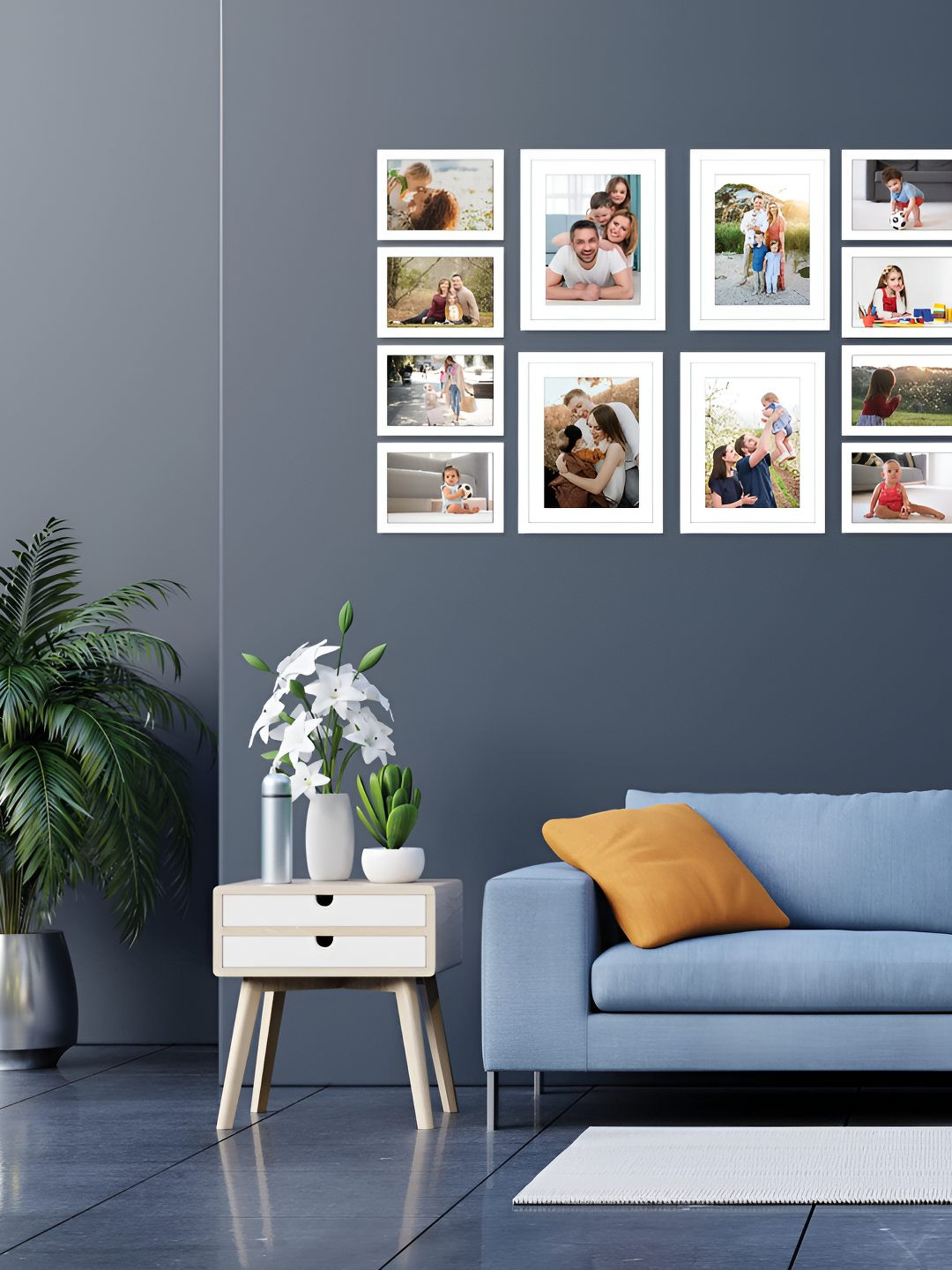 Stuthi Arts White 12 Pieces Wood Wall Photo Frames