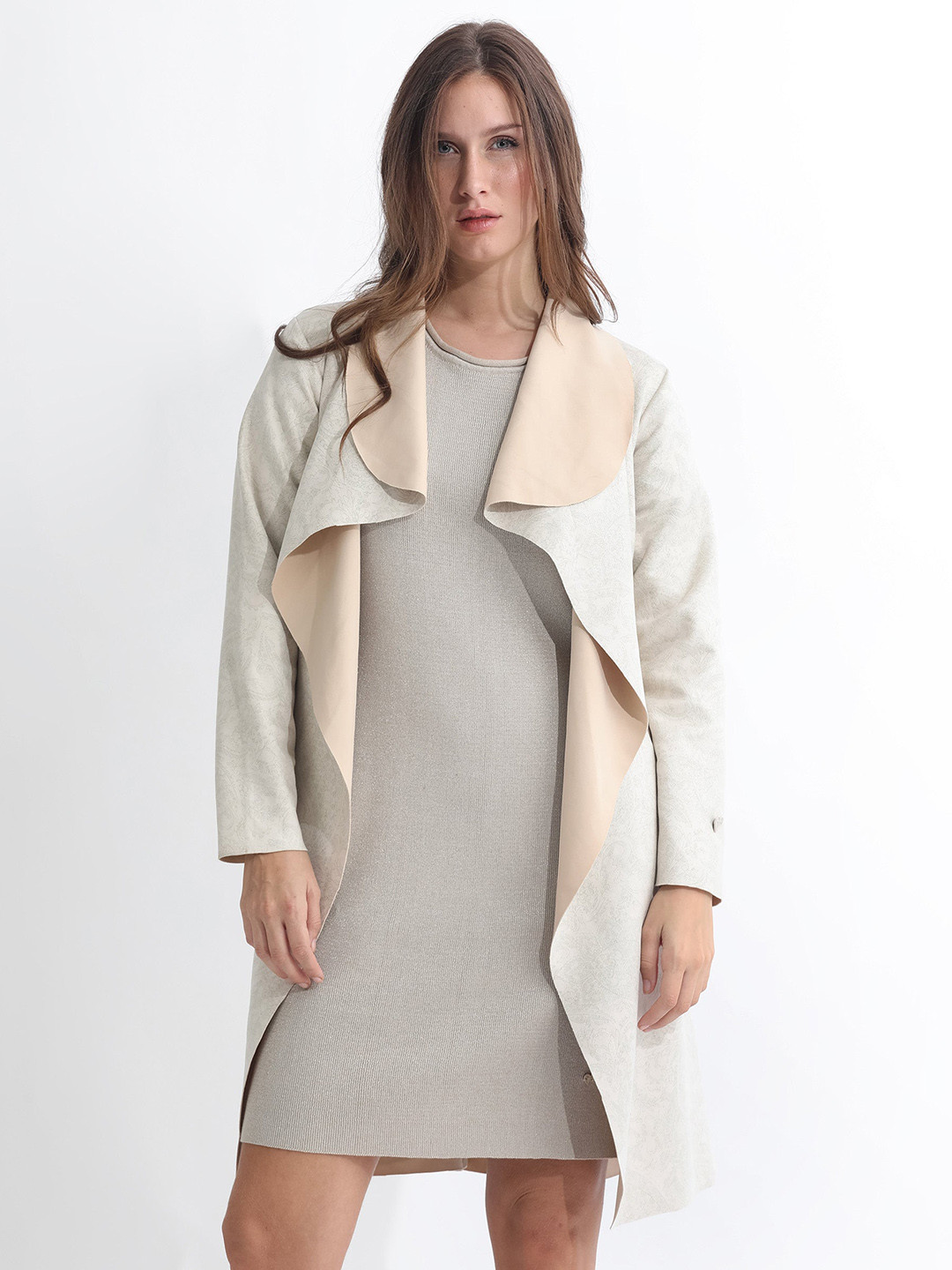 RAREISM Long Sleeves Shawl Collar Open Front Jacket