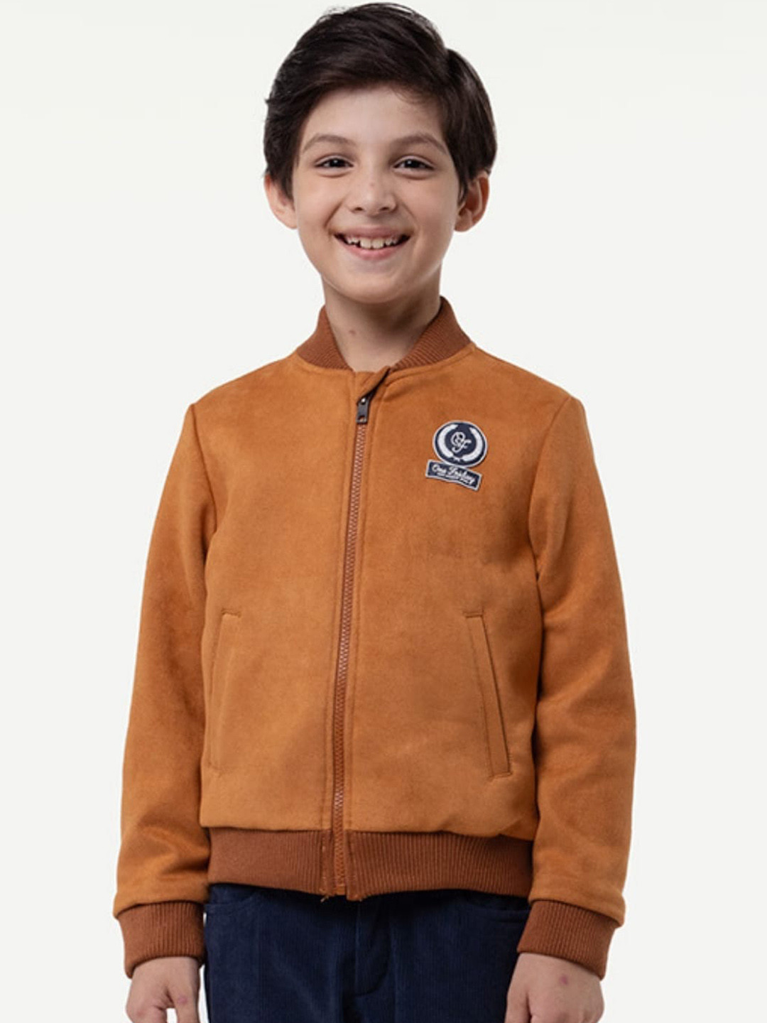 One Friday Boys Mandarin Collar Bomber Jacket