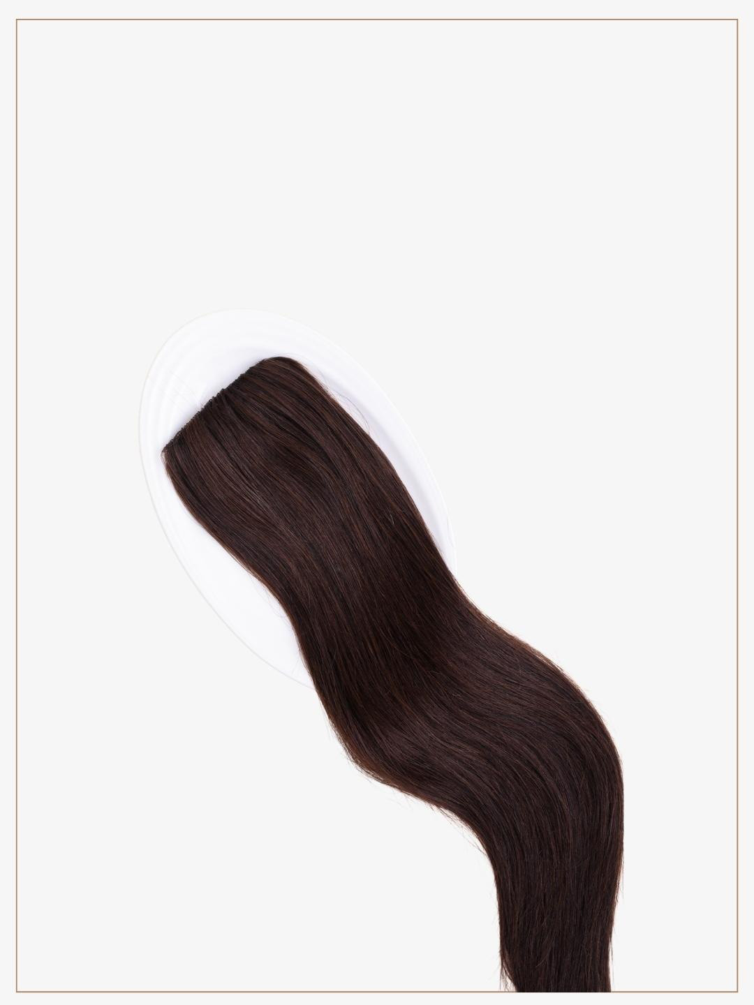 HAIR ORIGINALS Clip In Thick Hair Patch - Natural Brown 12/2
