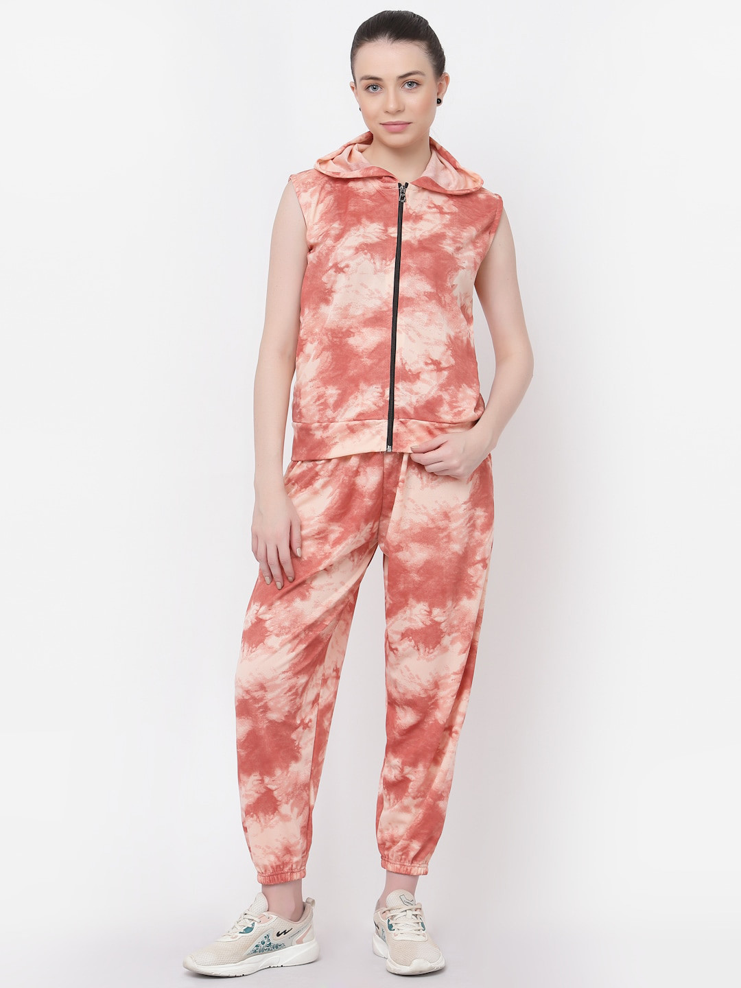 UZARUS Printed Hooded Jacket With Joggers Tracksuits